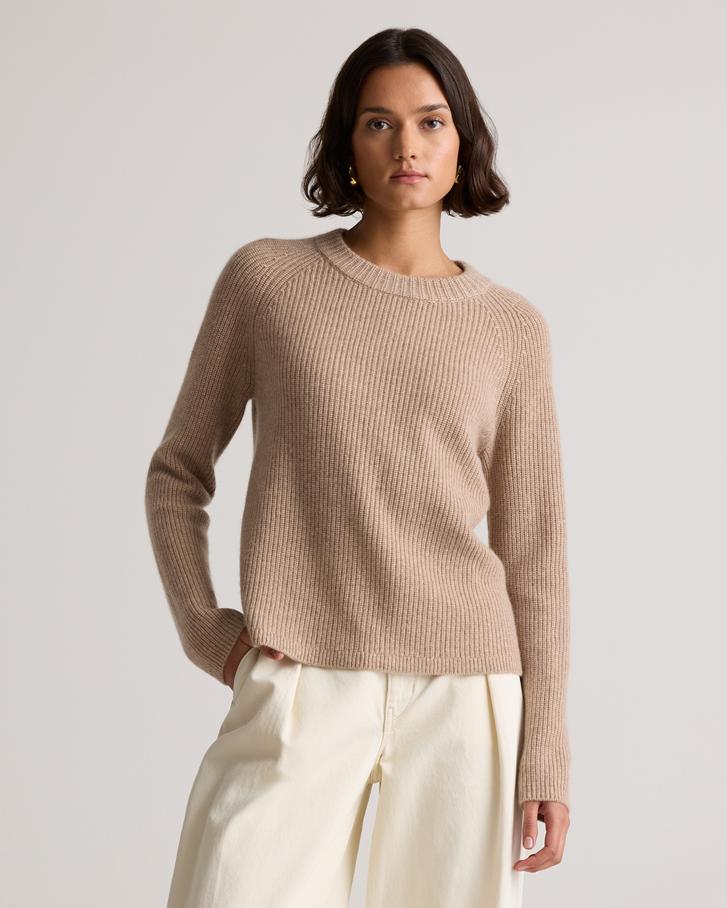 Mongolian Cashmere Fisherman Crewneck Sweater — Image 32