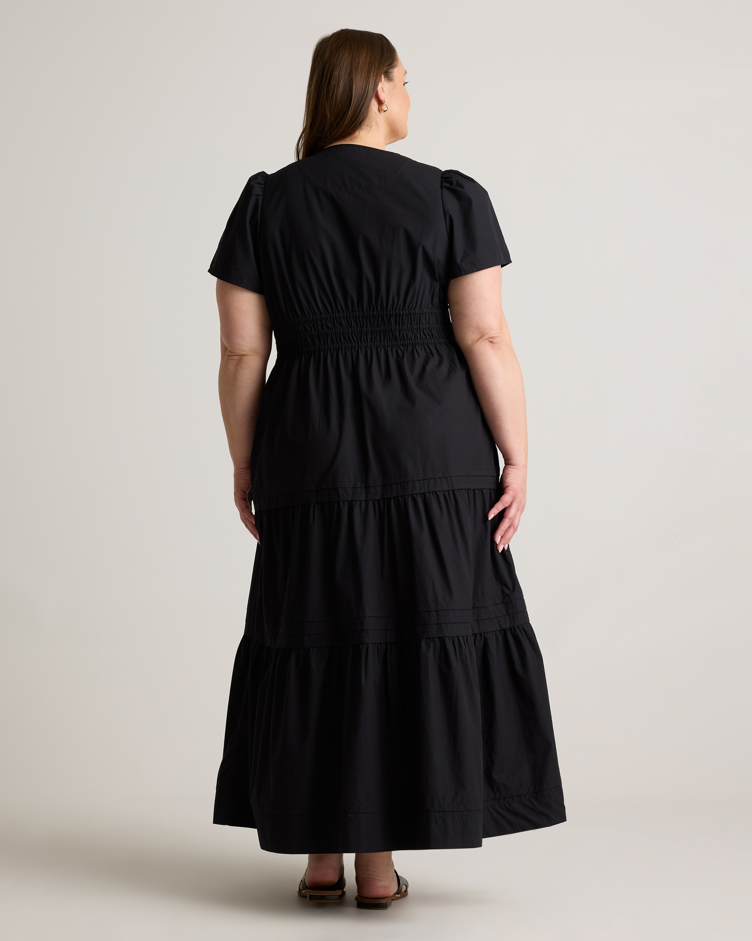 100% Organic Cotton Poplin Tiered Maxi Dress — Image 23