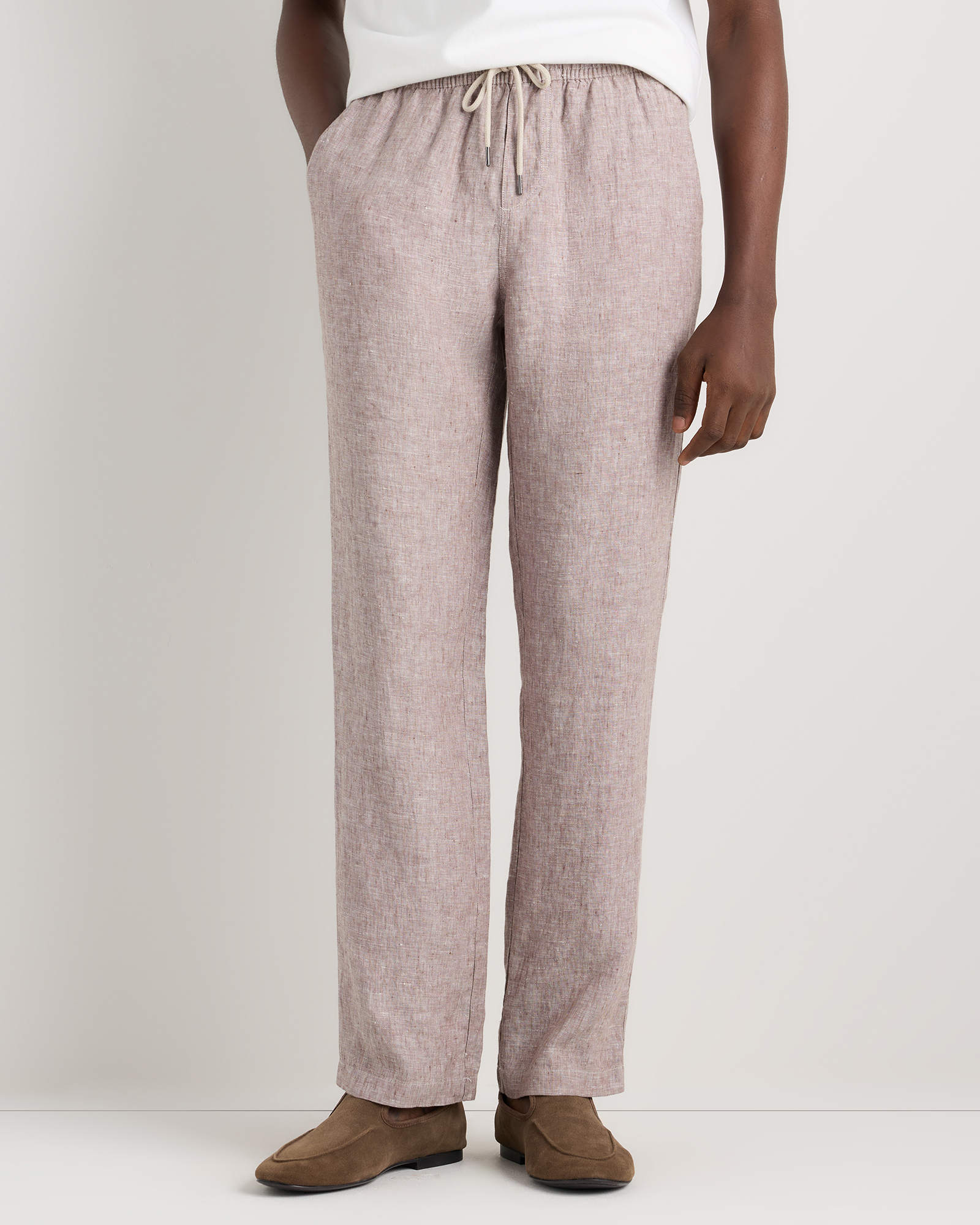 100% European Linen Drawstring Beach Pants — Image 27