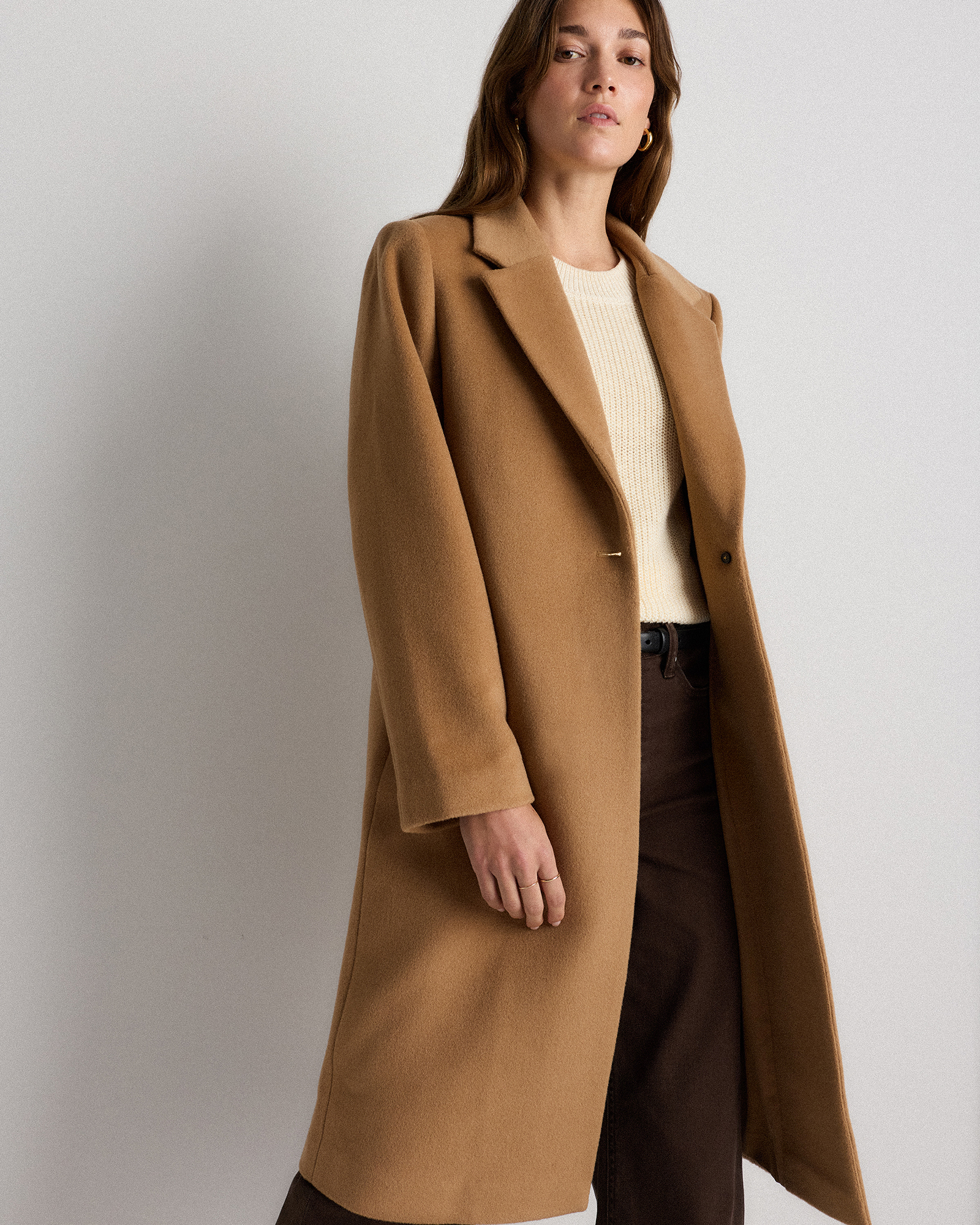 Wool Cashmere Classic Single-Breasted Coat — Image 8