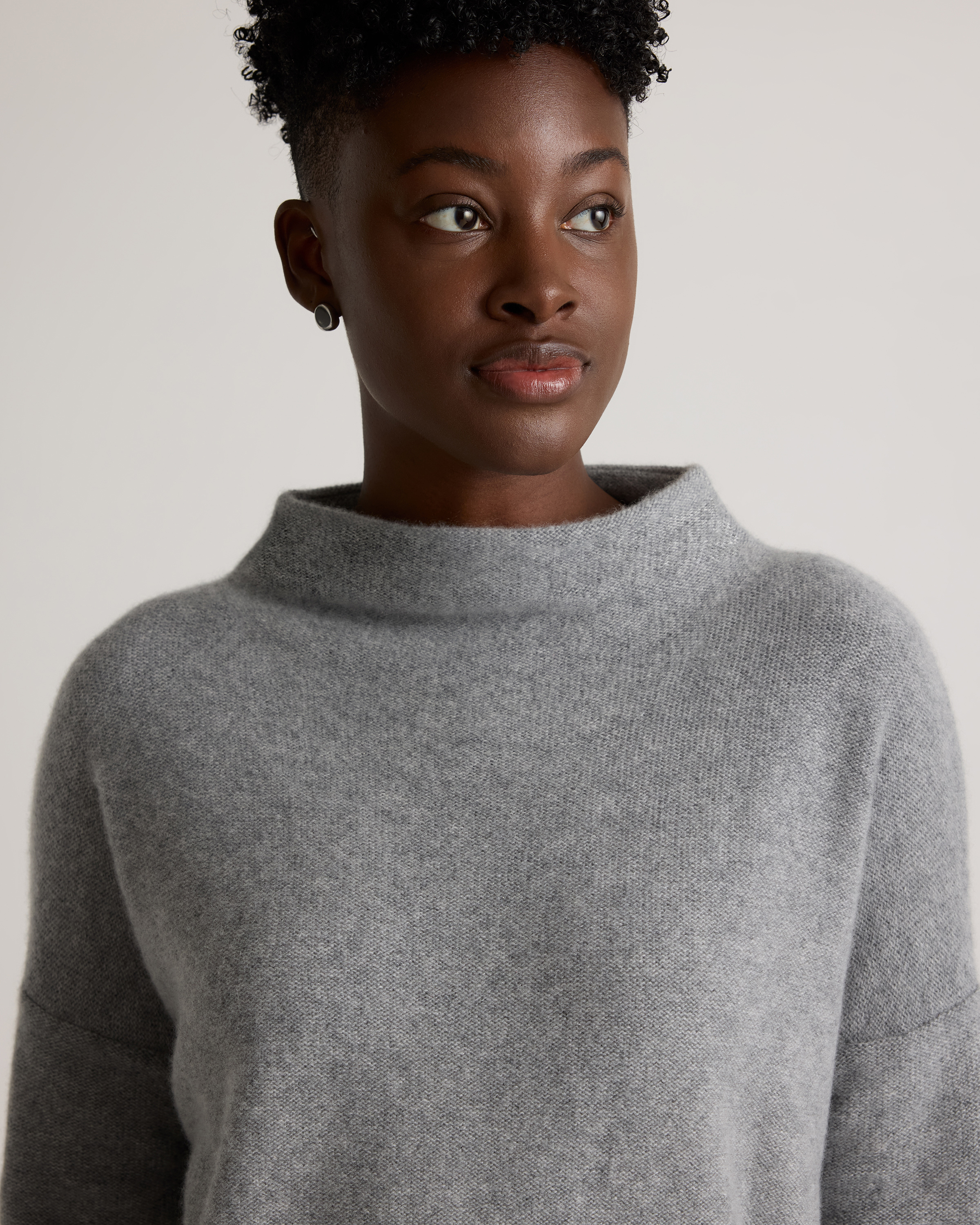 Mongolian Cashmere Funnel Neck Sweater — Image 20
