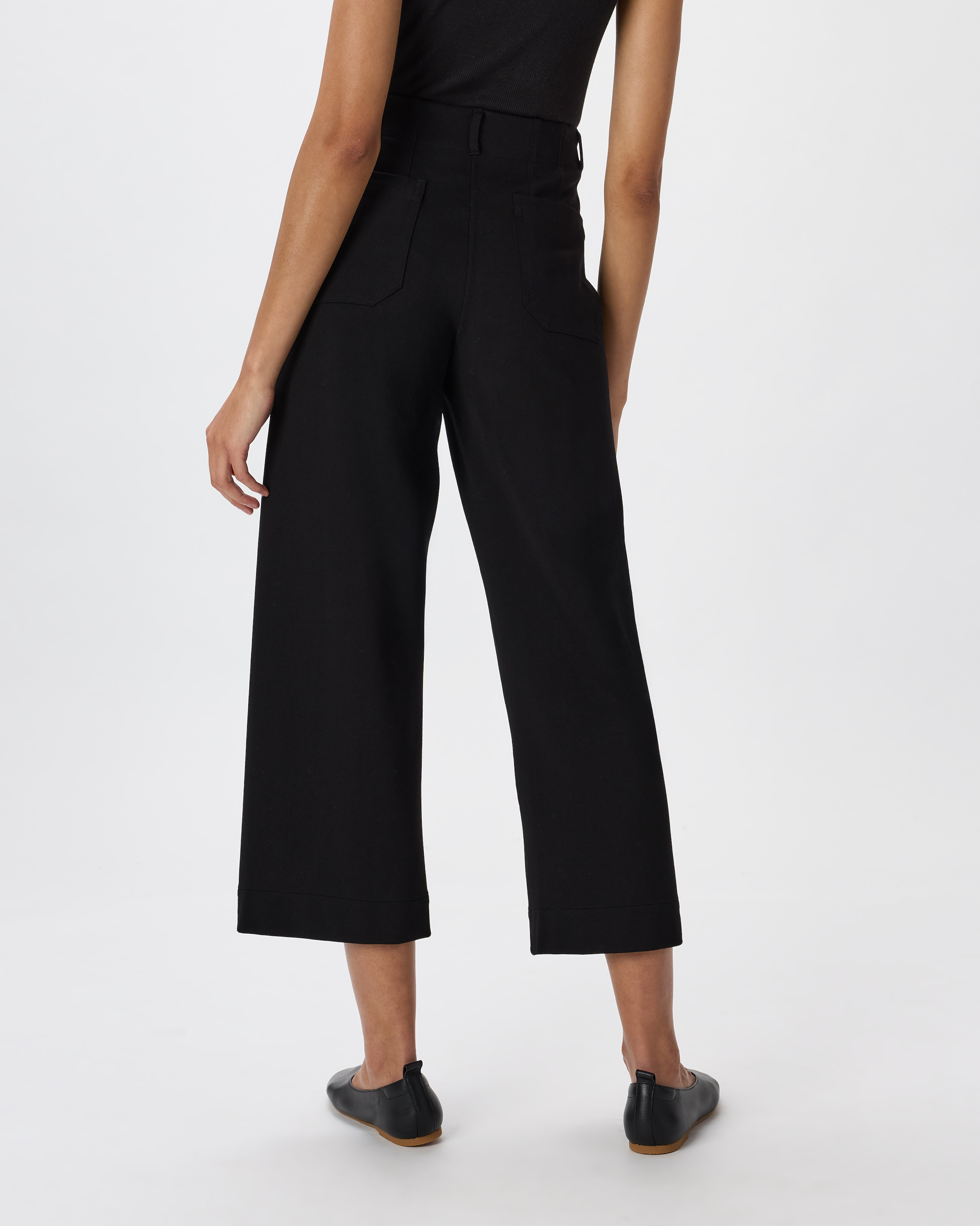 Ultra-Stretch Ponte Cropped Wide Leg Pants — Image 34