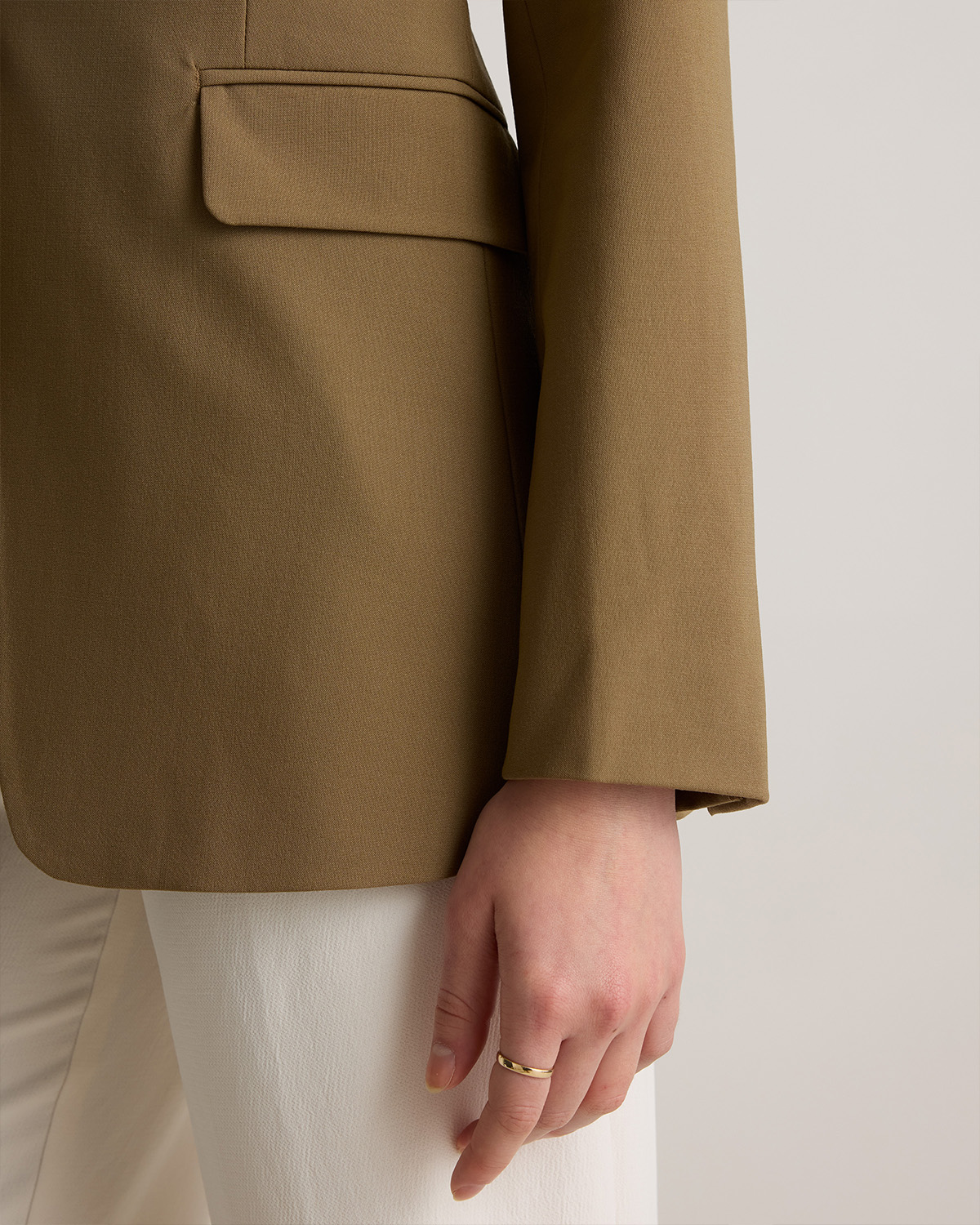 Italian Wool Long Blazer — Image 34