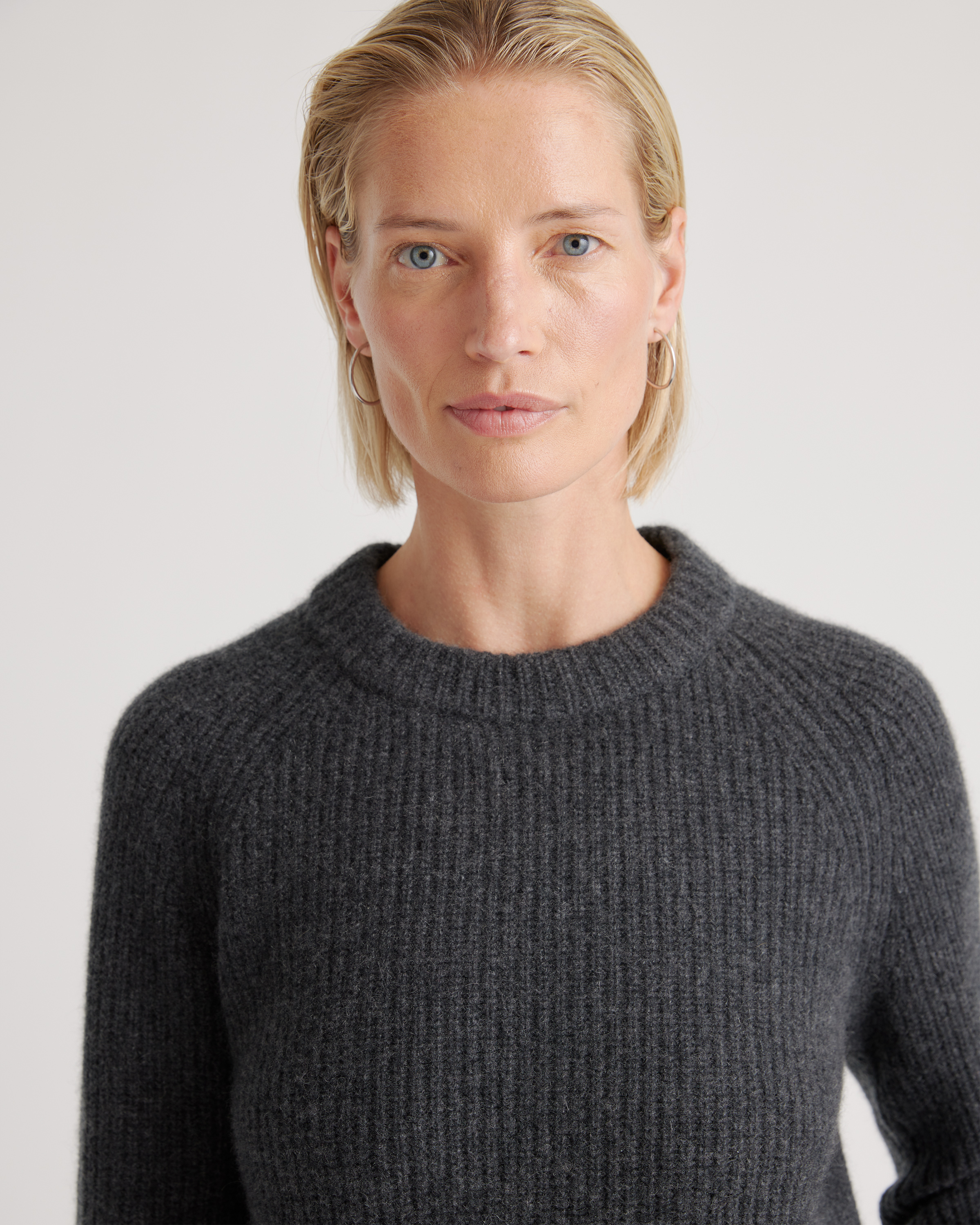 Mongolian Cashmere Fisherman Crewneck Sweater — Image 18