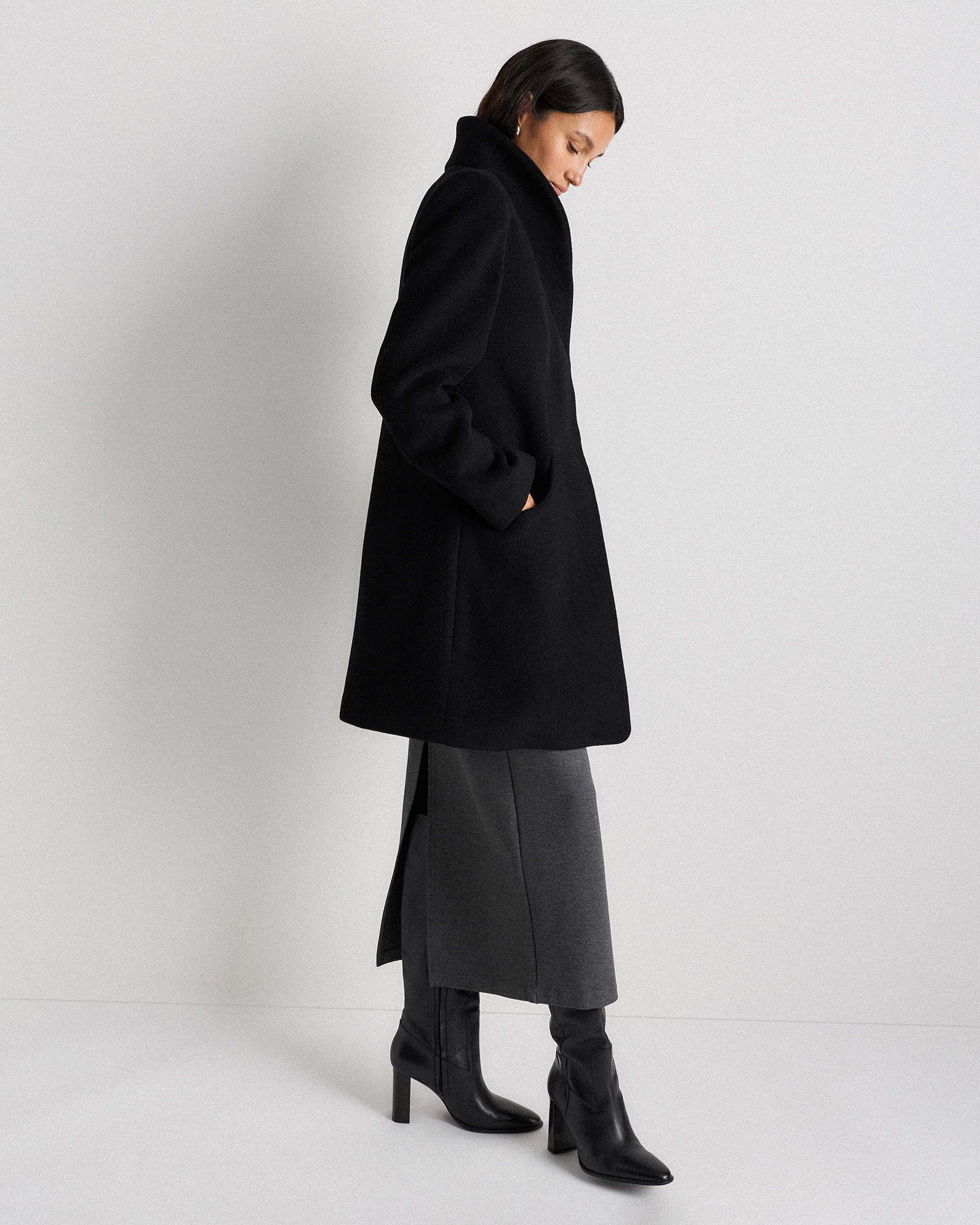Wool Cashmere Cocoon Coat — Image 40