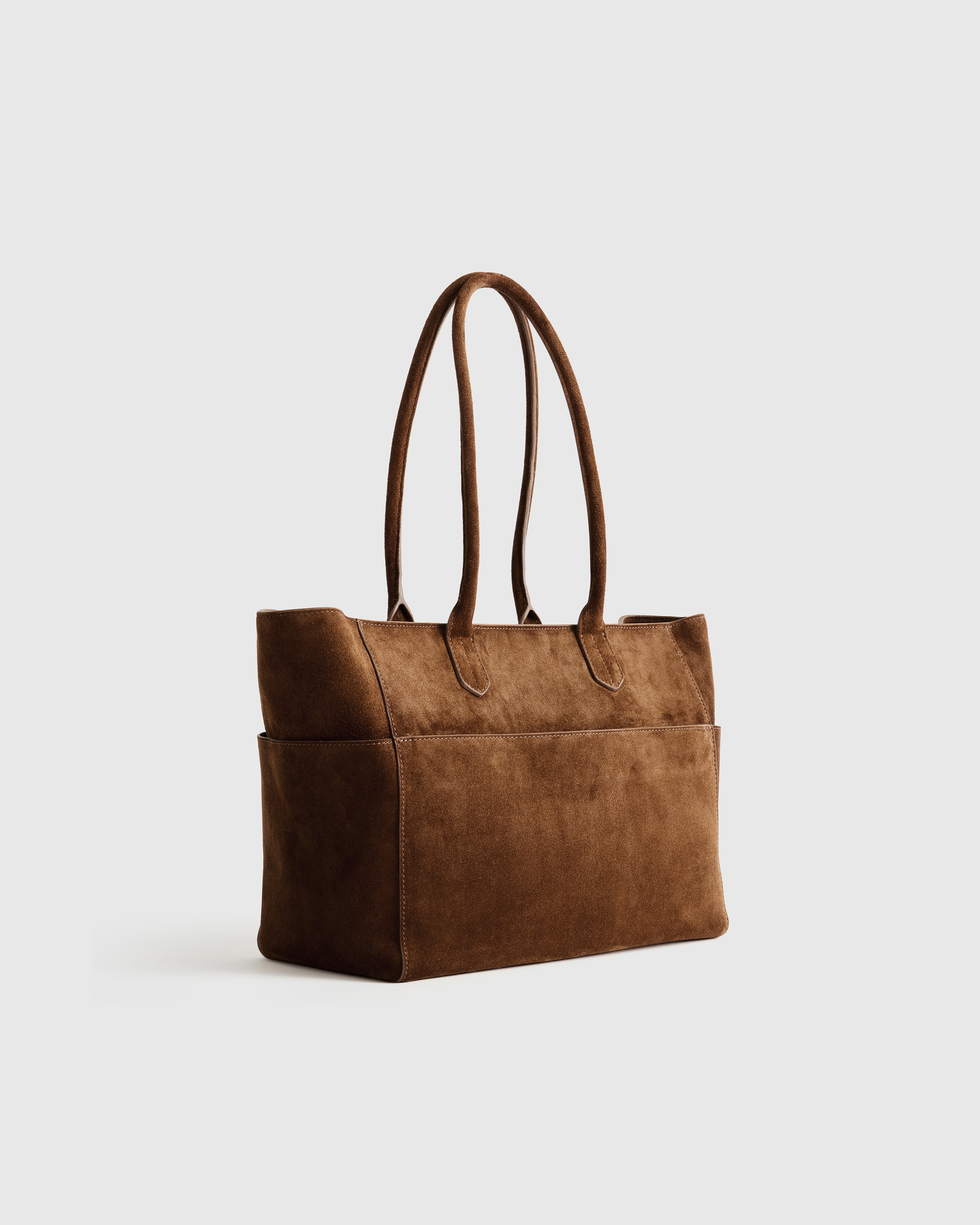 Italian Suede Shopper Tote — Image 25