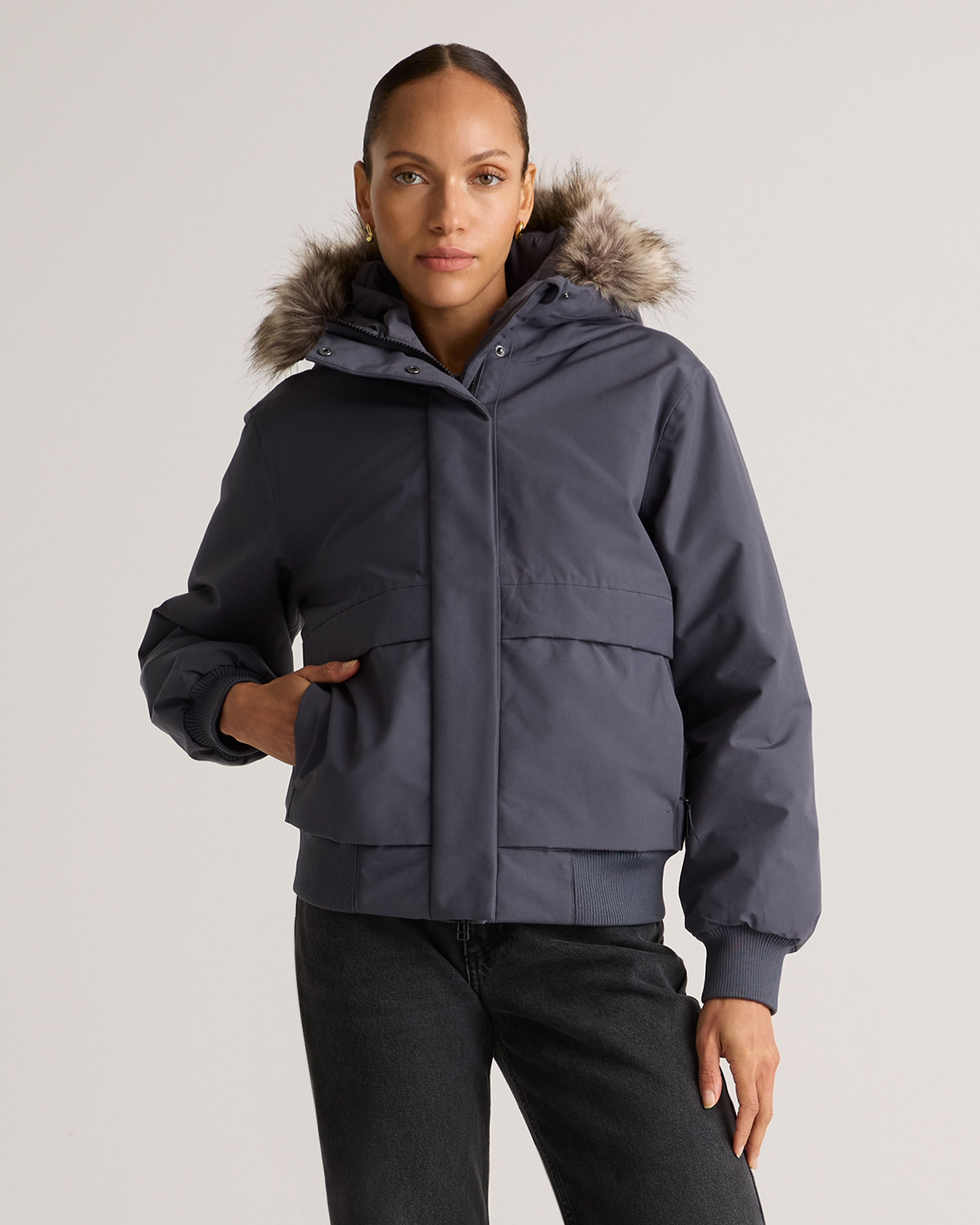 Responsible Down Hooded Short Parka — Image 24