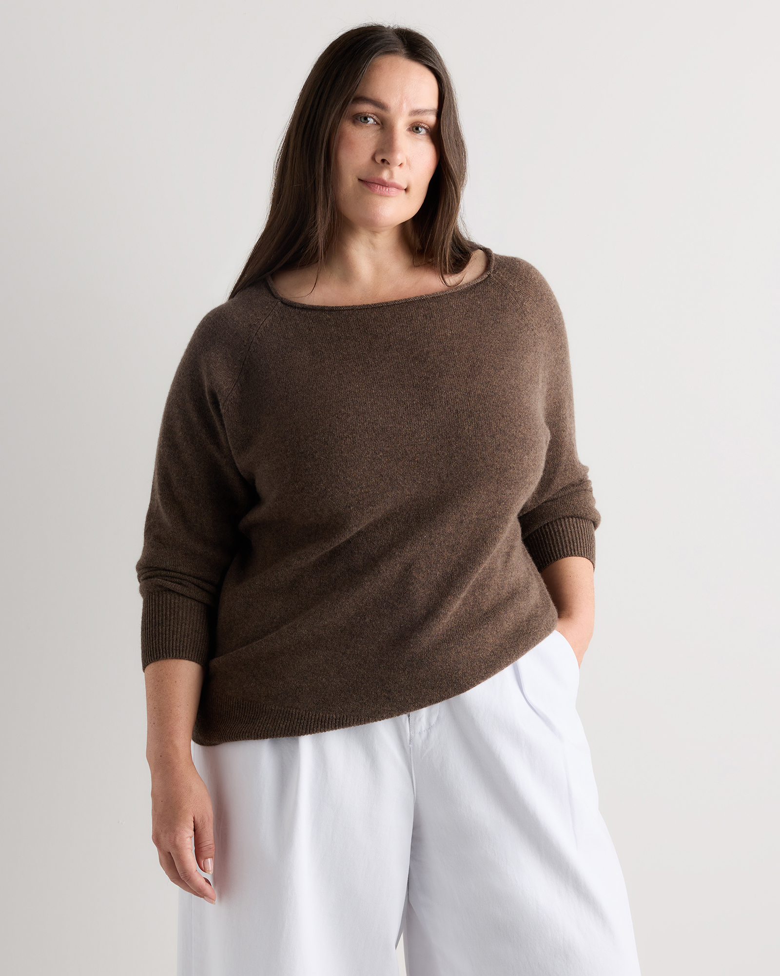 Mongolian Cashmere Boatneck Sweater — Image 16