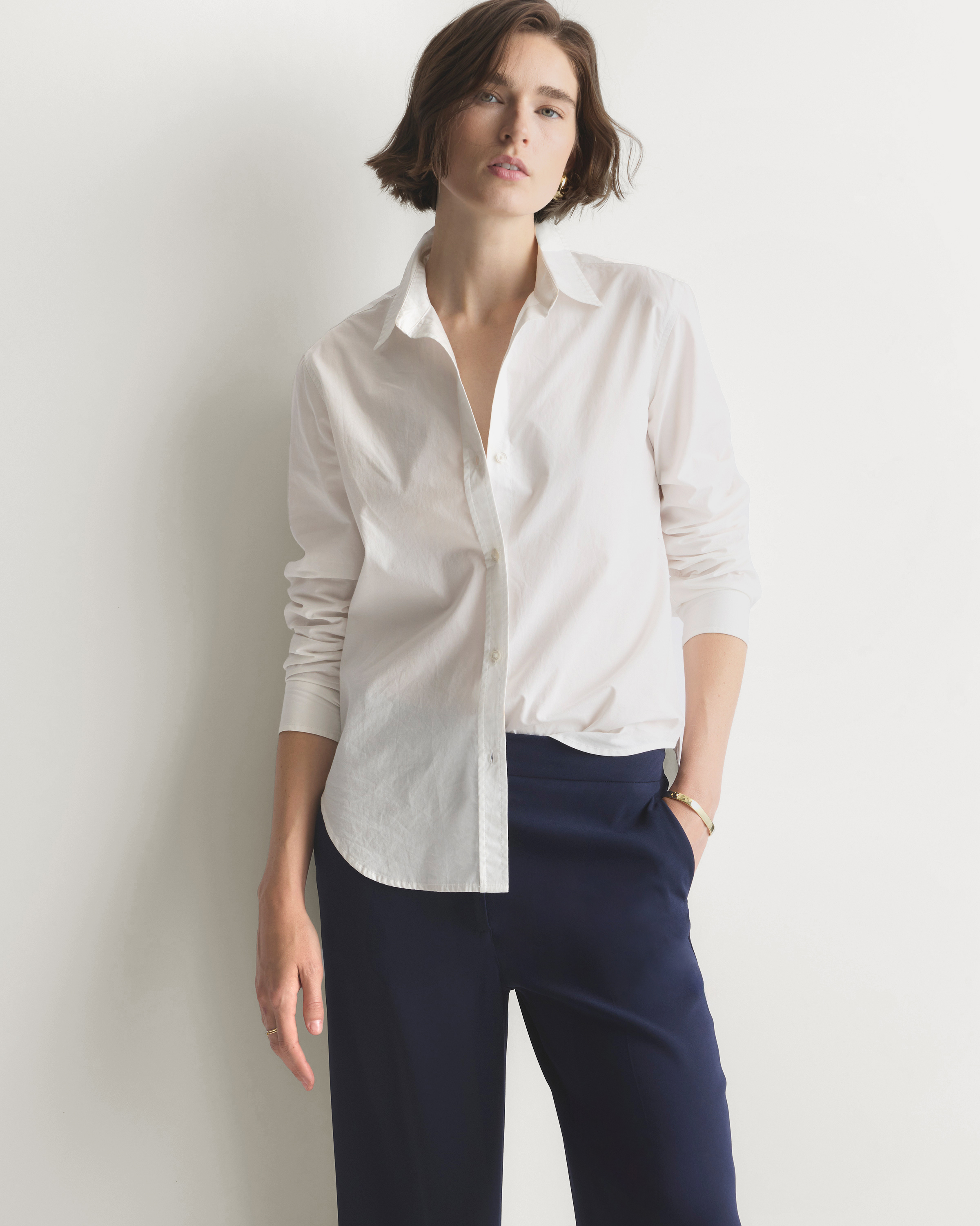 100% Organic Cotton Poplin Long Sleeve Shirt — Image 28