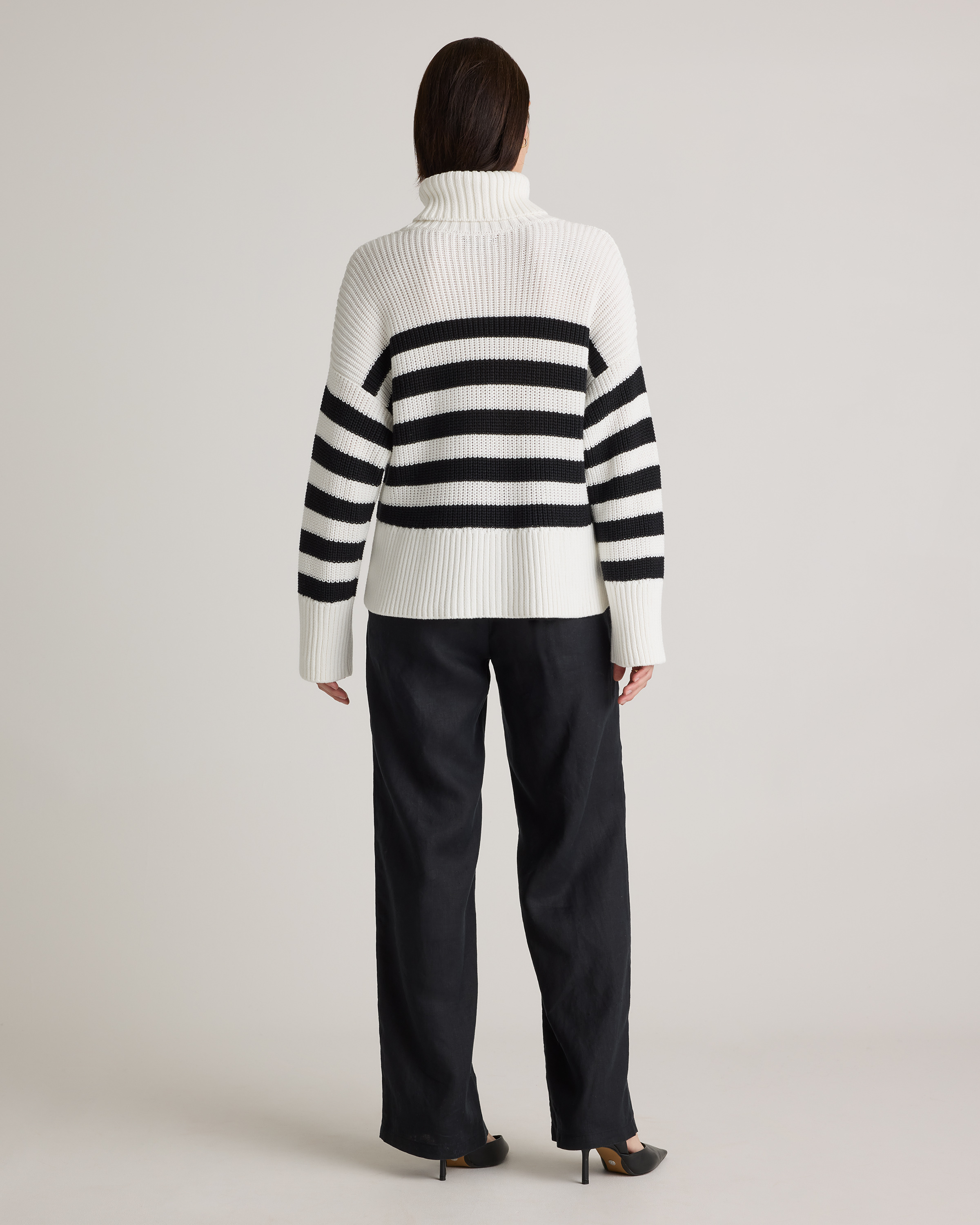 100% Organic Cotton Split Hem Turtleneck Sweater — Image 19