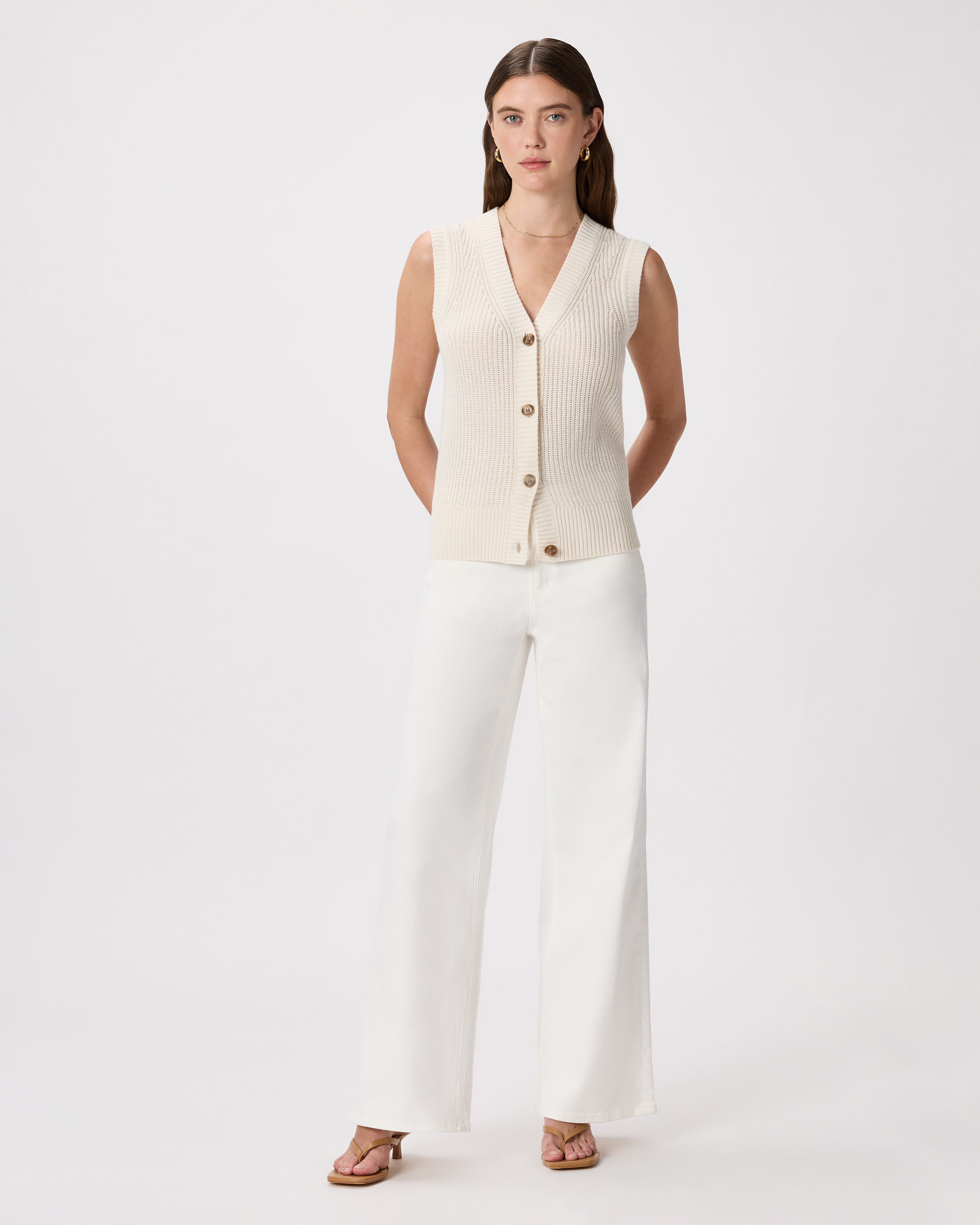 Mongolian Cashmere Fisherman Sweater Vest — Image 25
