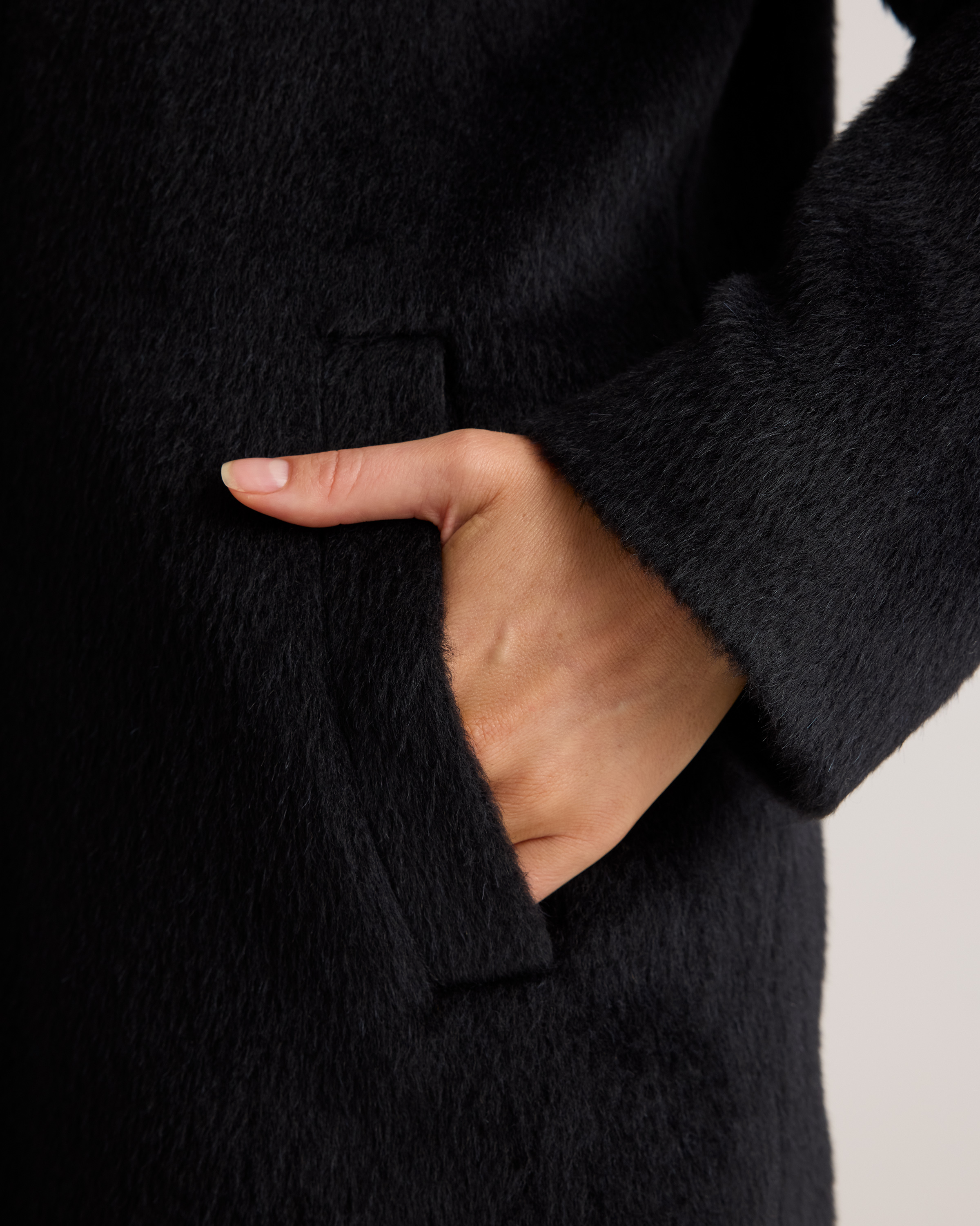 Alpaca-Wool Stand Collar Coat — Image 6