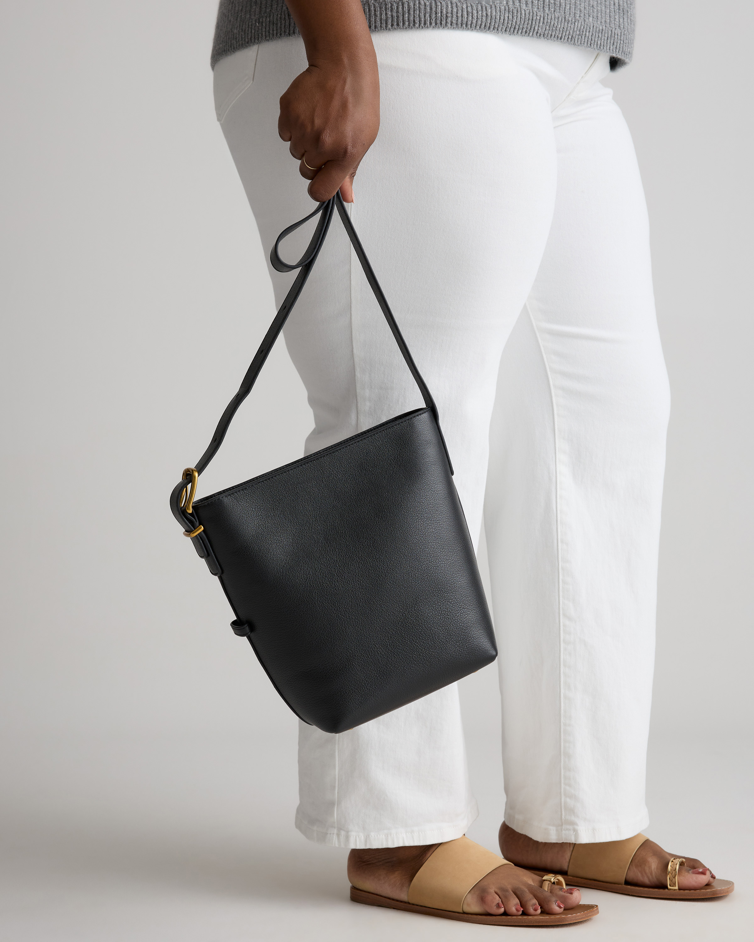 Italian Leather Bucket Crossbody — Image 6
