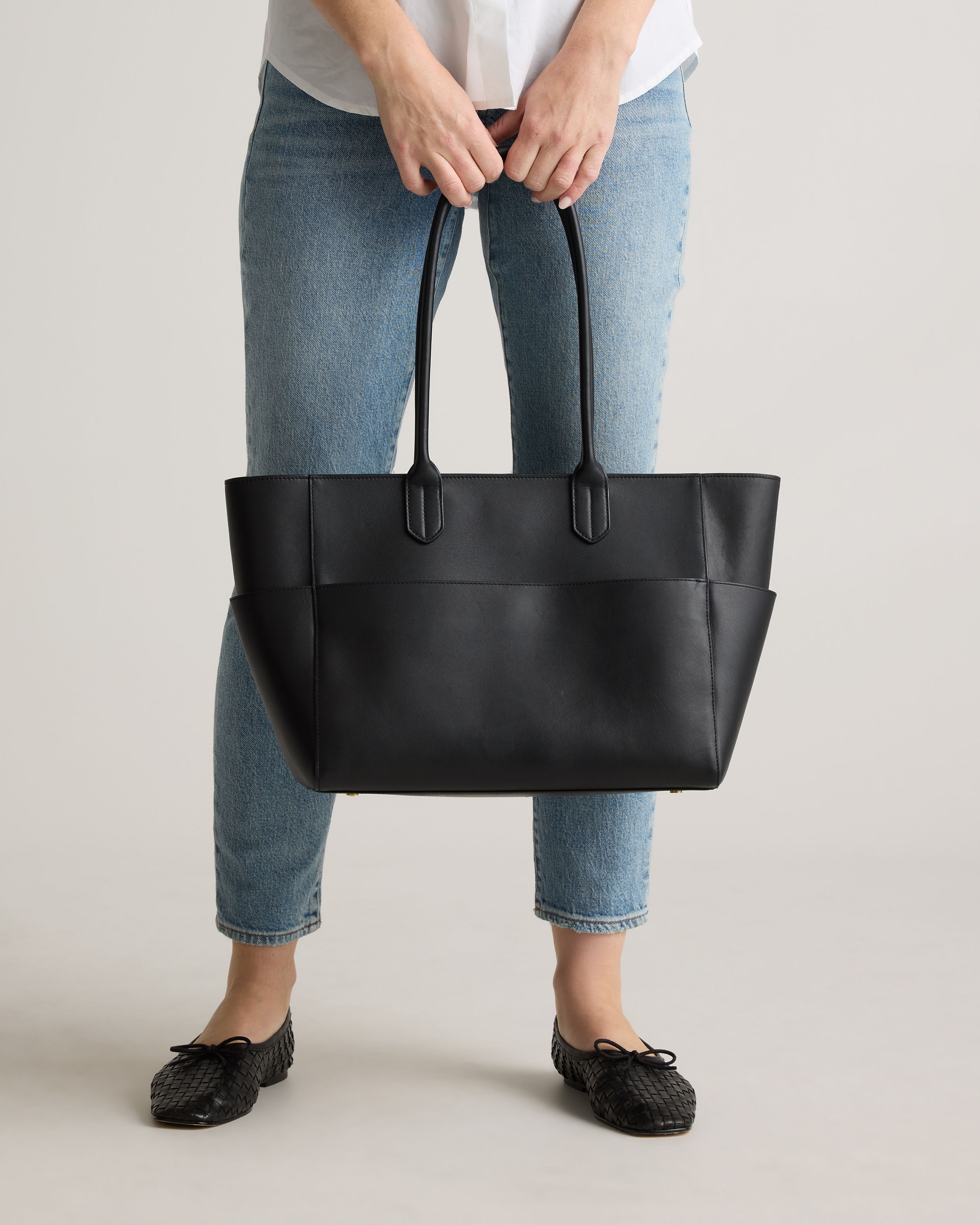 Italian Leather Shopper Tote — Image 9