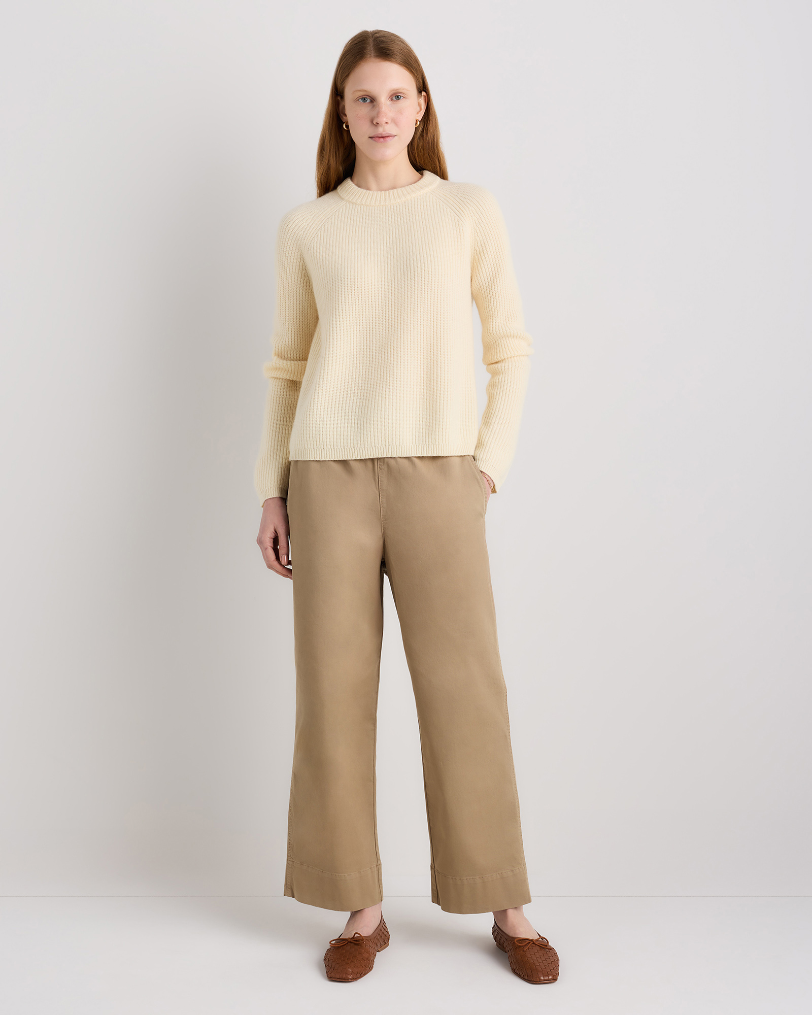 Mongolian Cashmere Fisherman Crewneck Sweater — Image 88