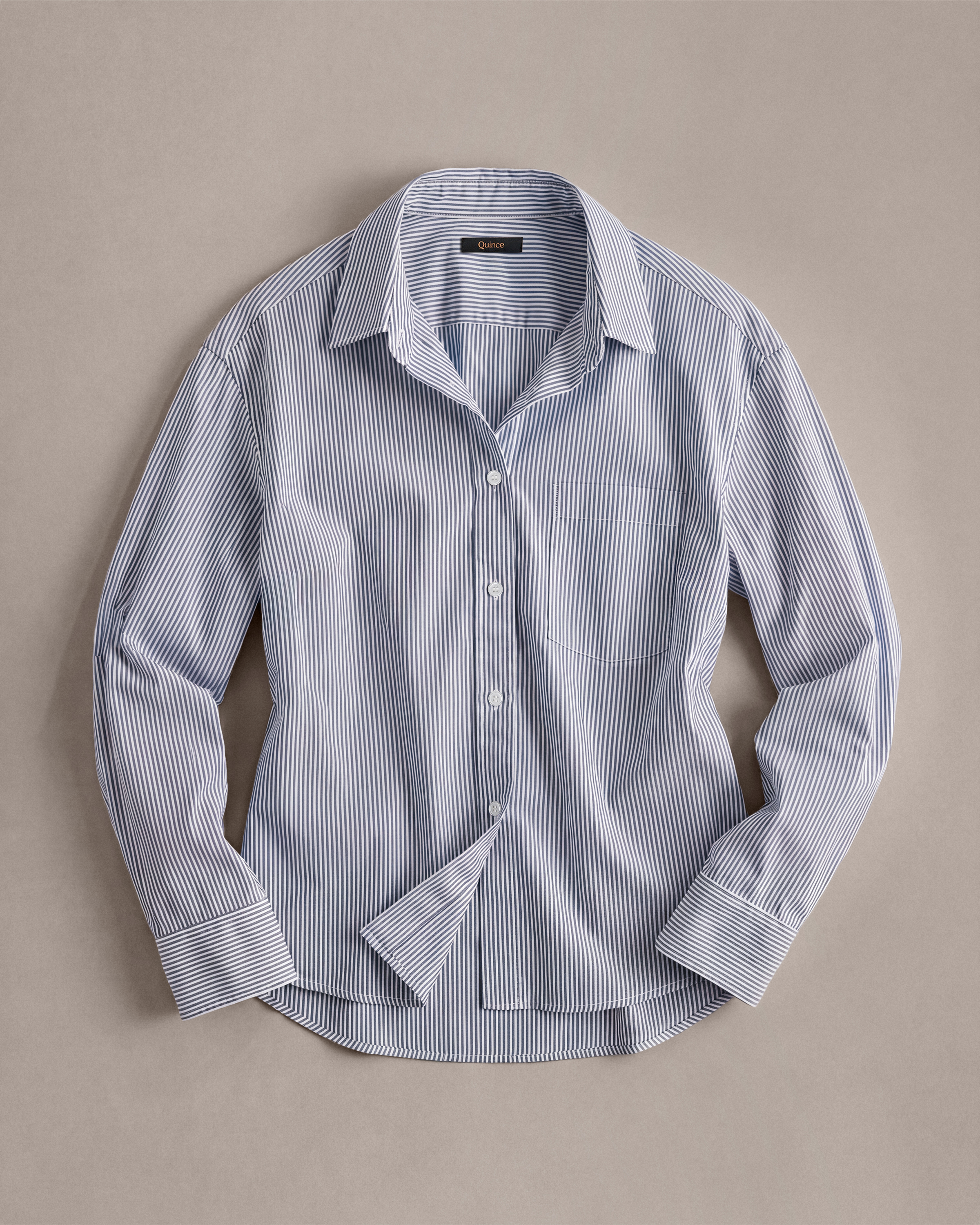 100% Organic Cotton Poplin Long Sleeve Shirt — Image 4