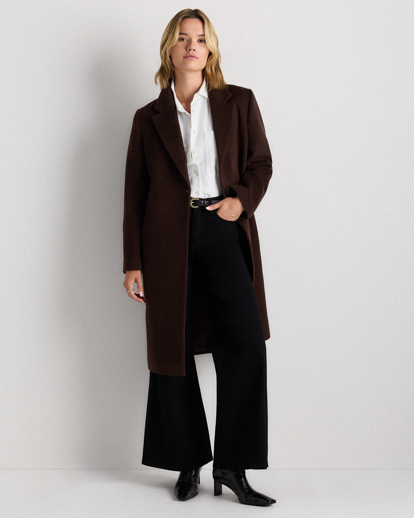 Wool Cashmere Classic Single-Breasted Coat — Image 28