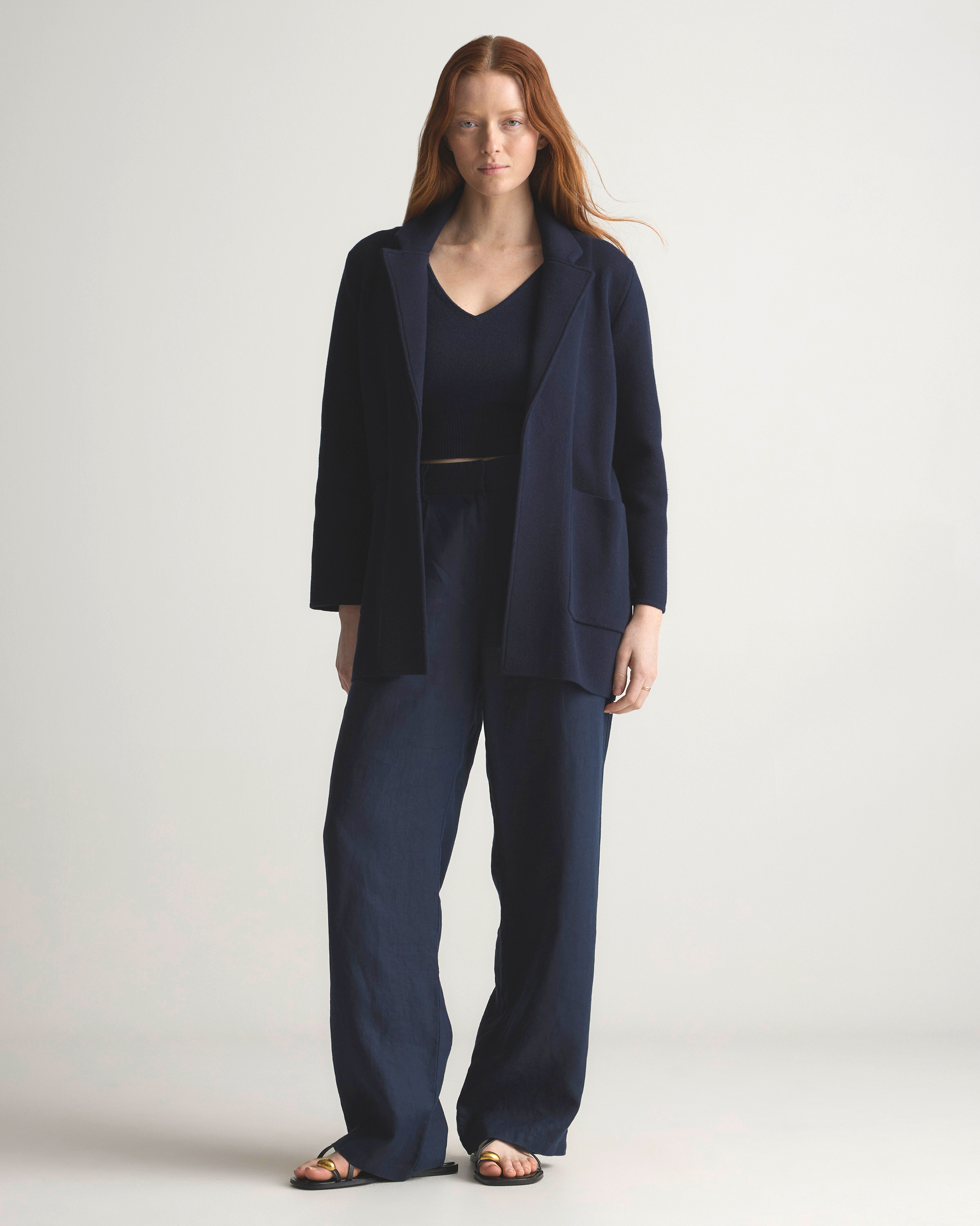 100% Organic Cotton Knit Blazer — Image 34