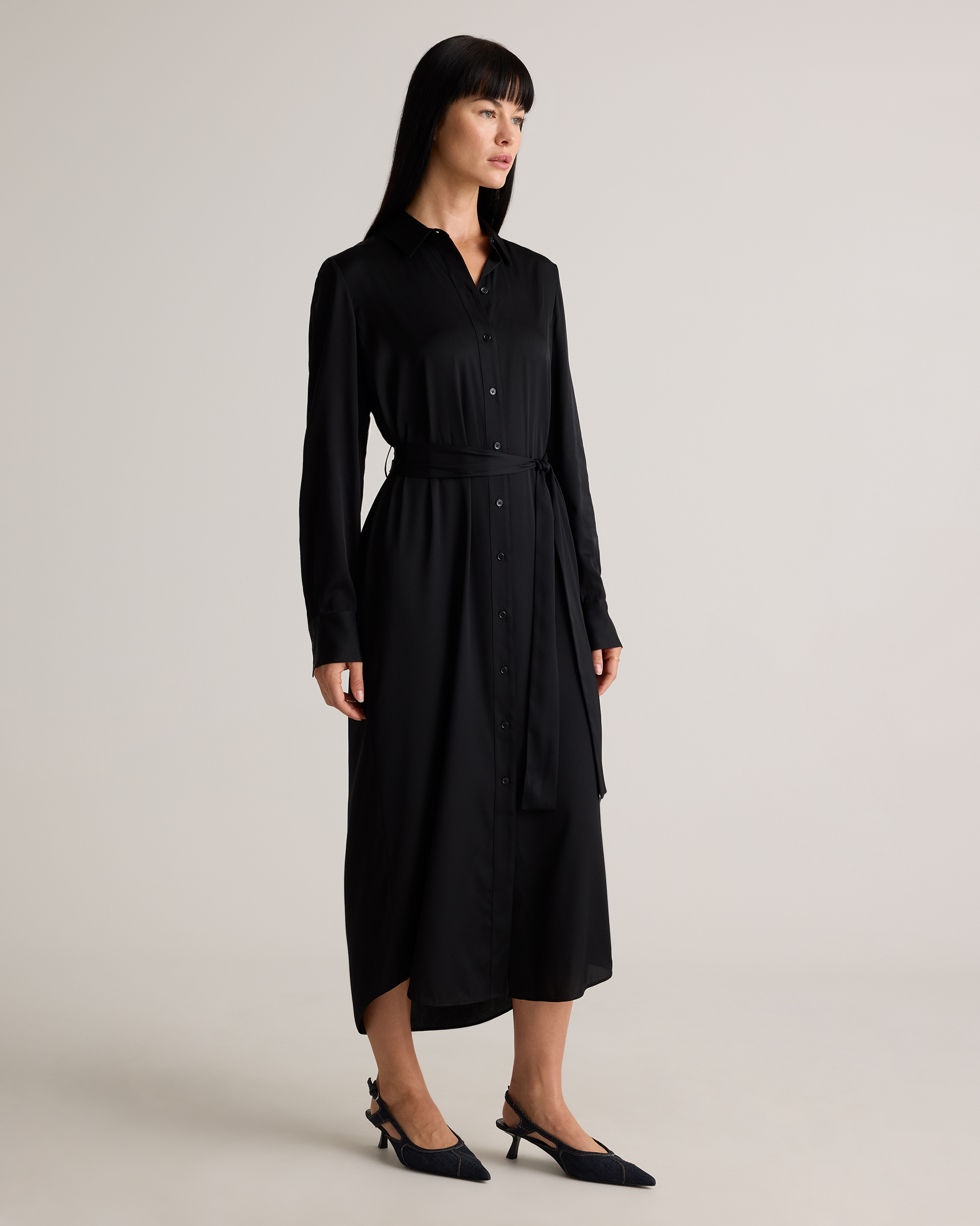 Washable Stretch Silk Maxi Shirt Dress — Image 19