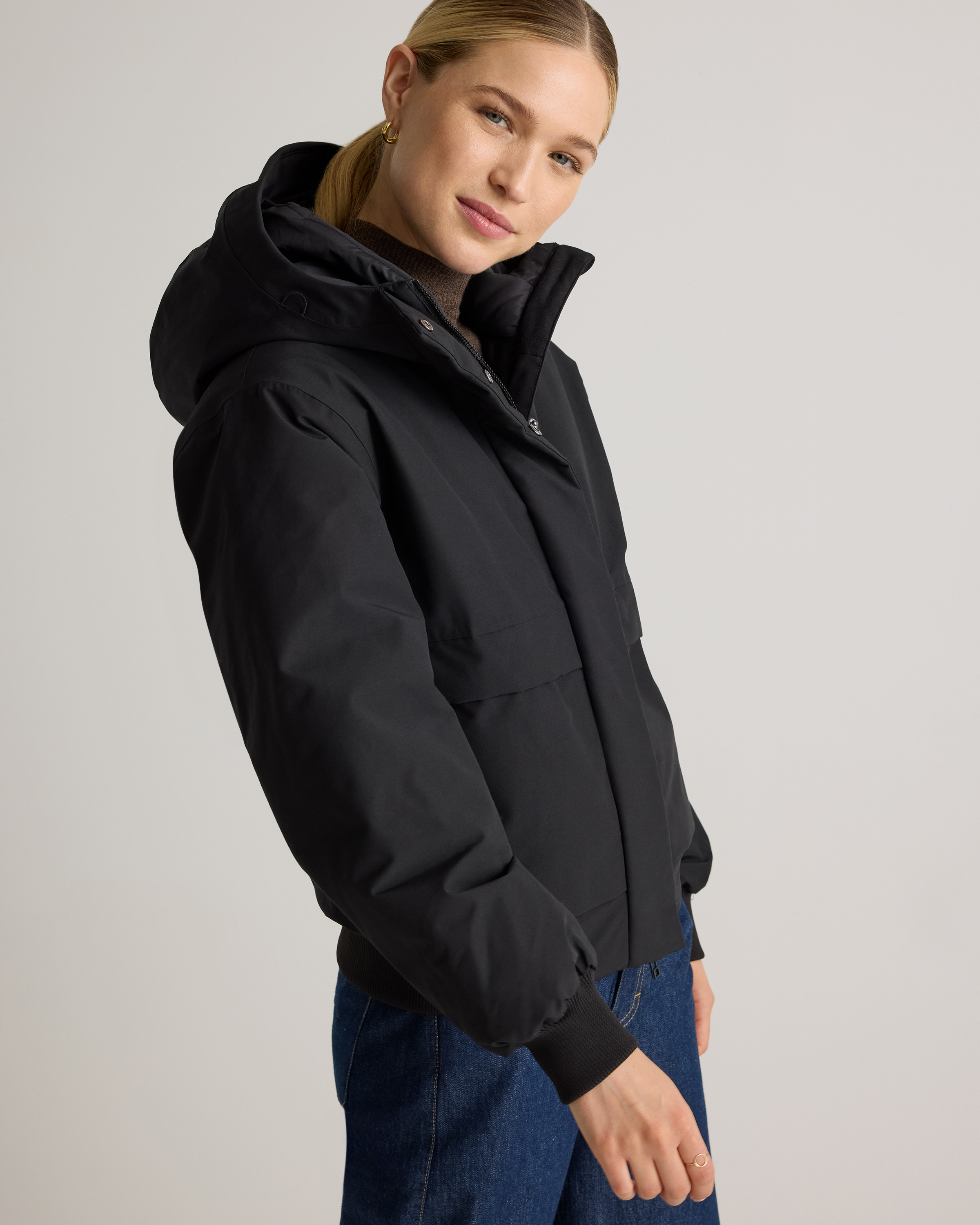 Responsible Down Hooded Short Parka — Image 16