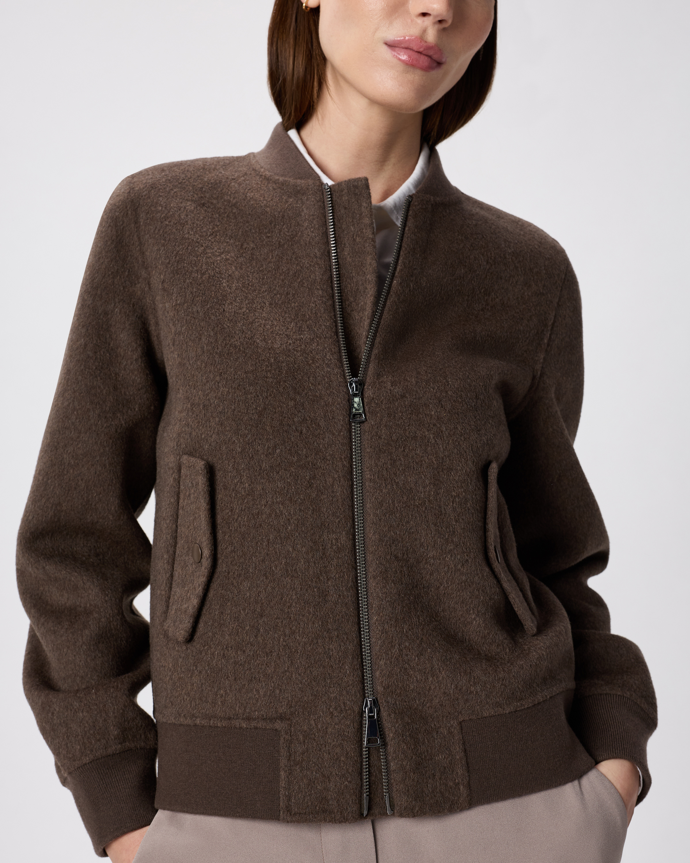 Double-Faced Merino Wool Bomber Jacket — Image 7