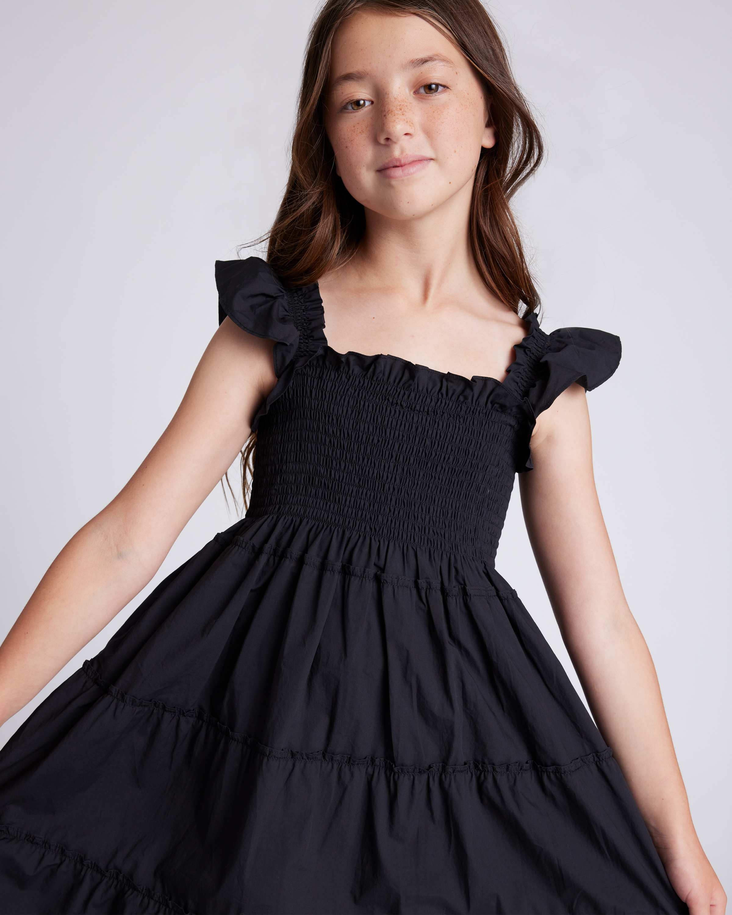 100% Organic Cotton Poplin Smocked Dress — Image 9