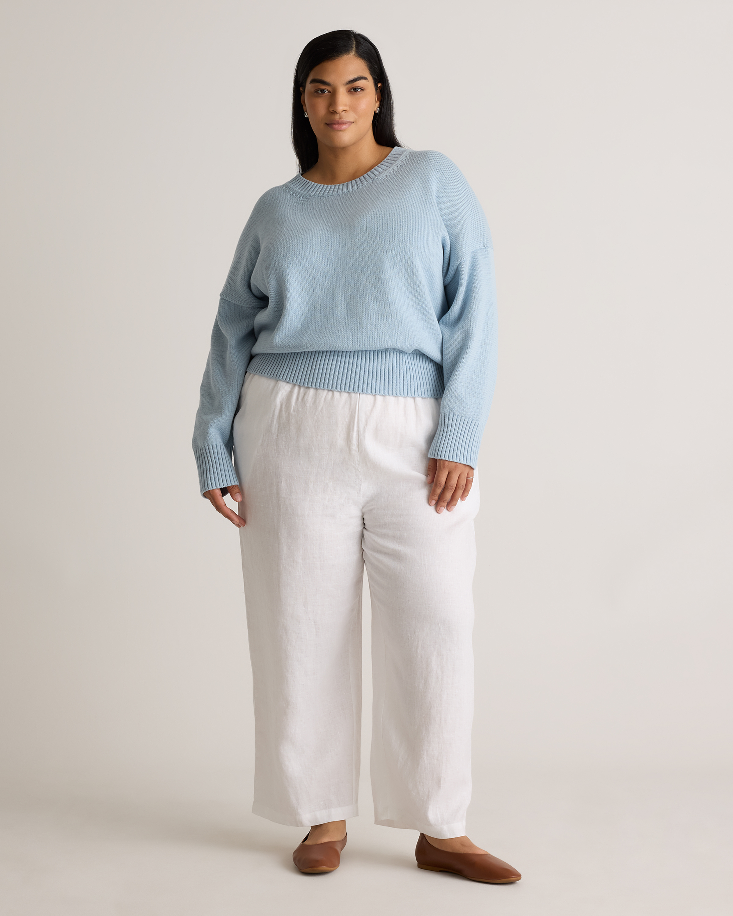 100% Organic Cotton Boyfriend Crew Sweater — Image 22