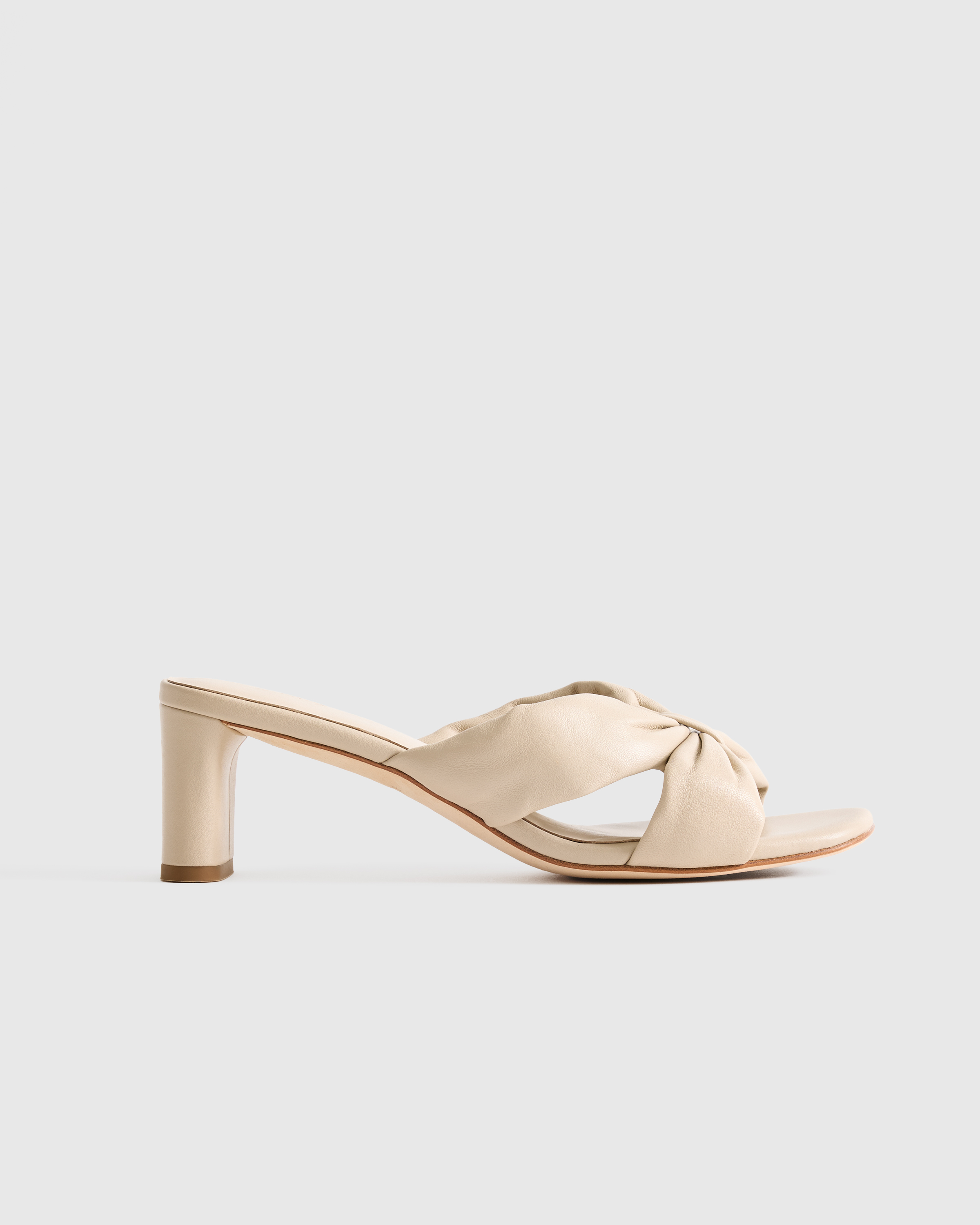 Italian Leather Twist Mid Heel Mule — Image 17