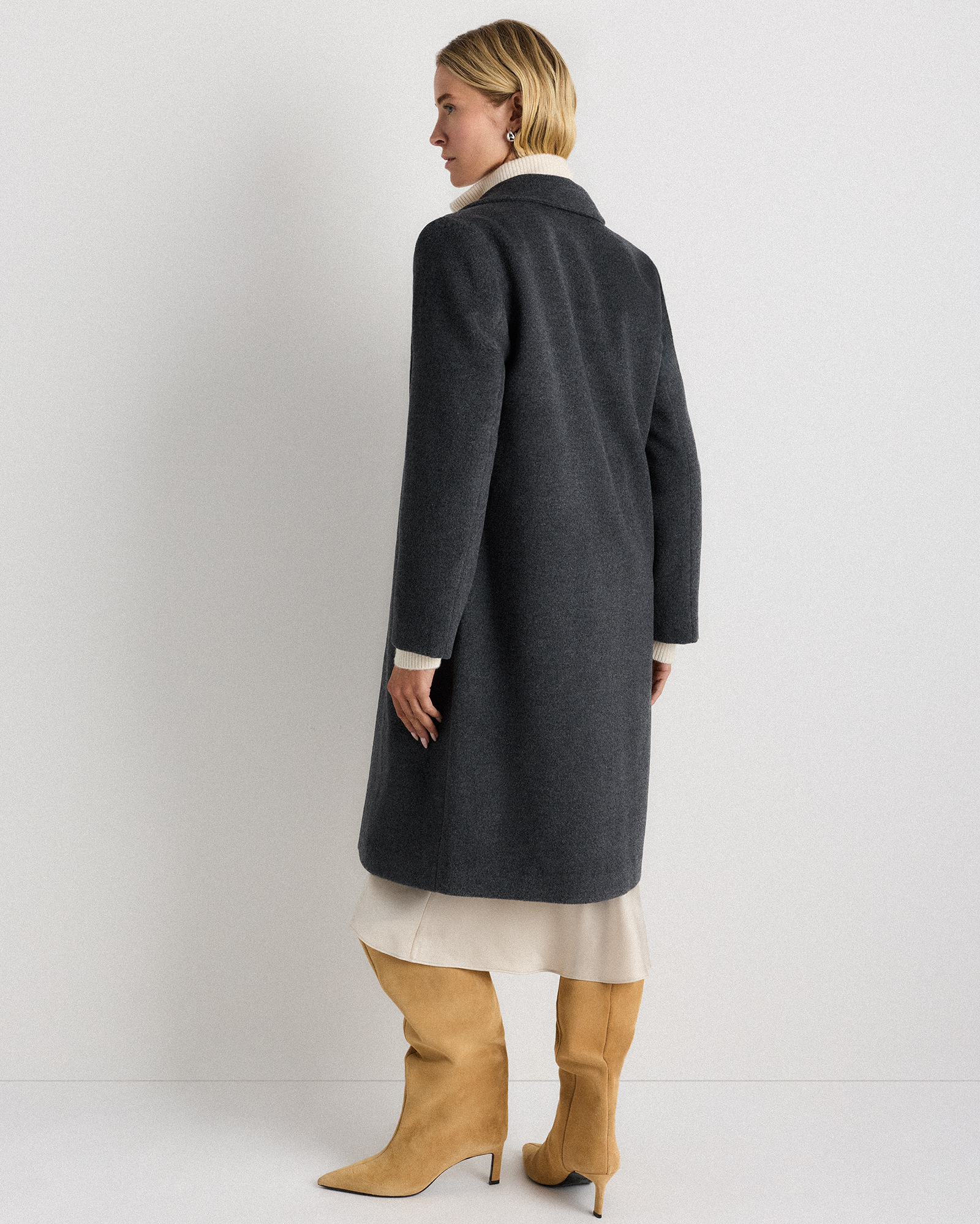 Wool Cashmere Classic Single-Breasted Coat — Image 20
