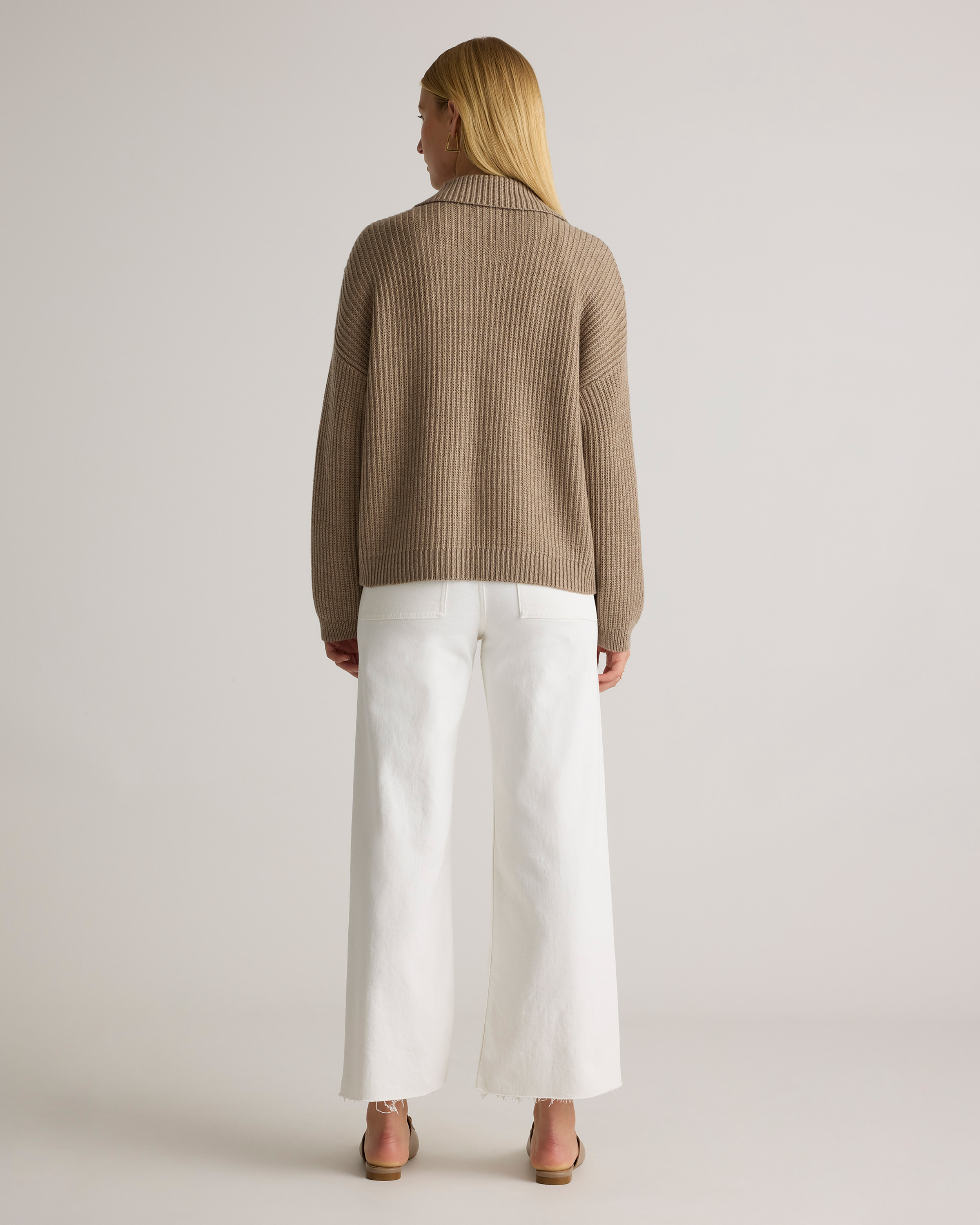 Australian Merino Wool Collared Cable Cardigan — Image 28
