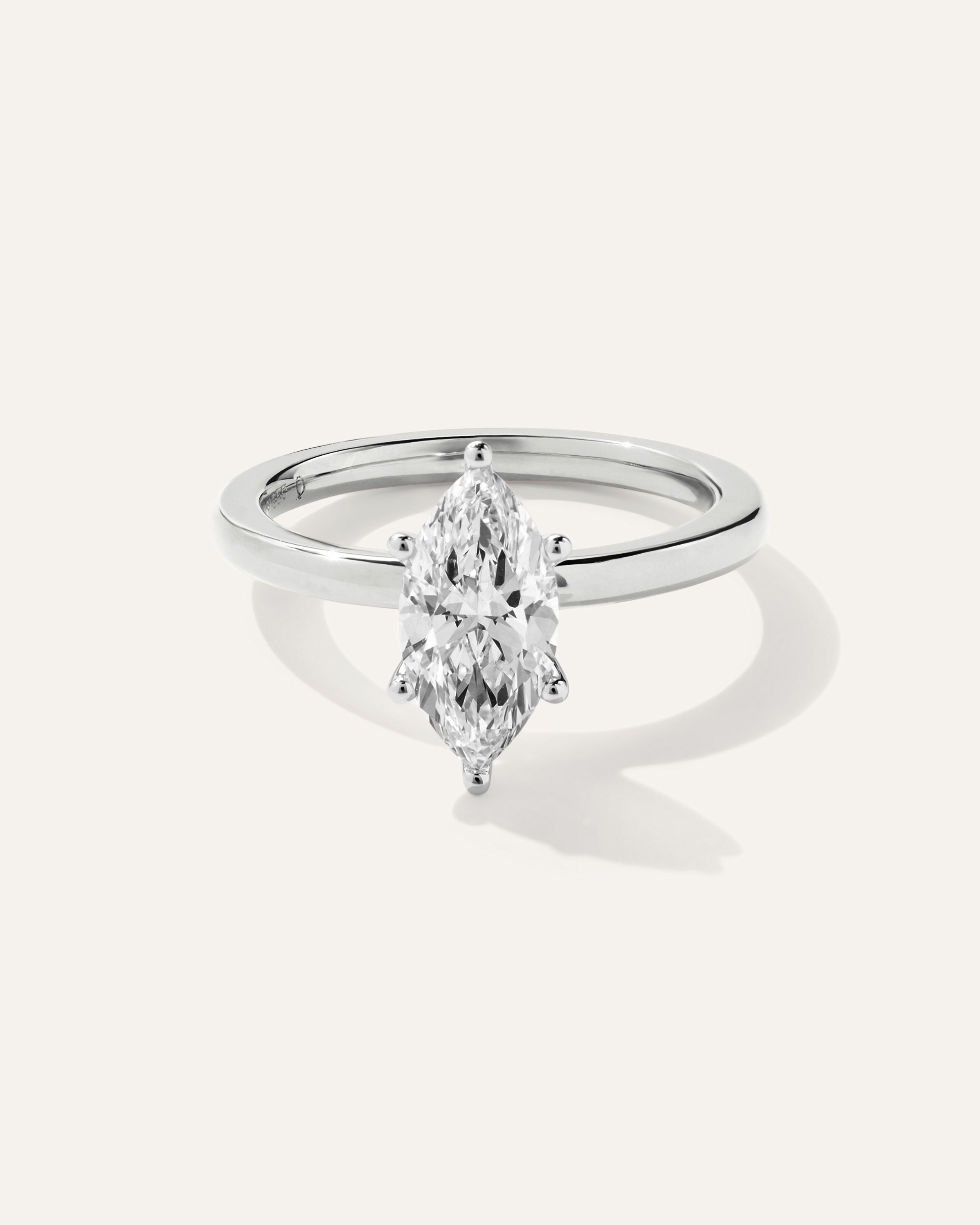 Lab Grown Diamond Marquise Comfort Fit Engagement Ring - 1.5ct — Image 9