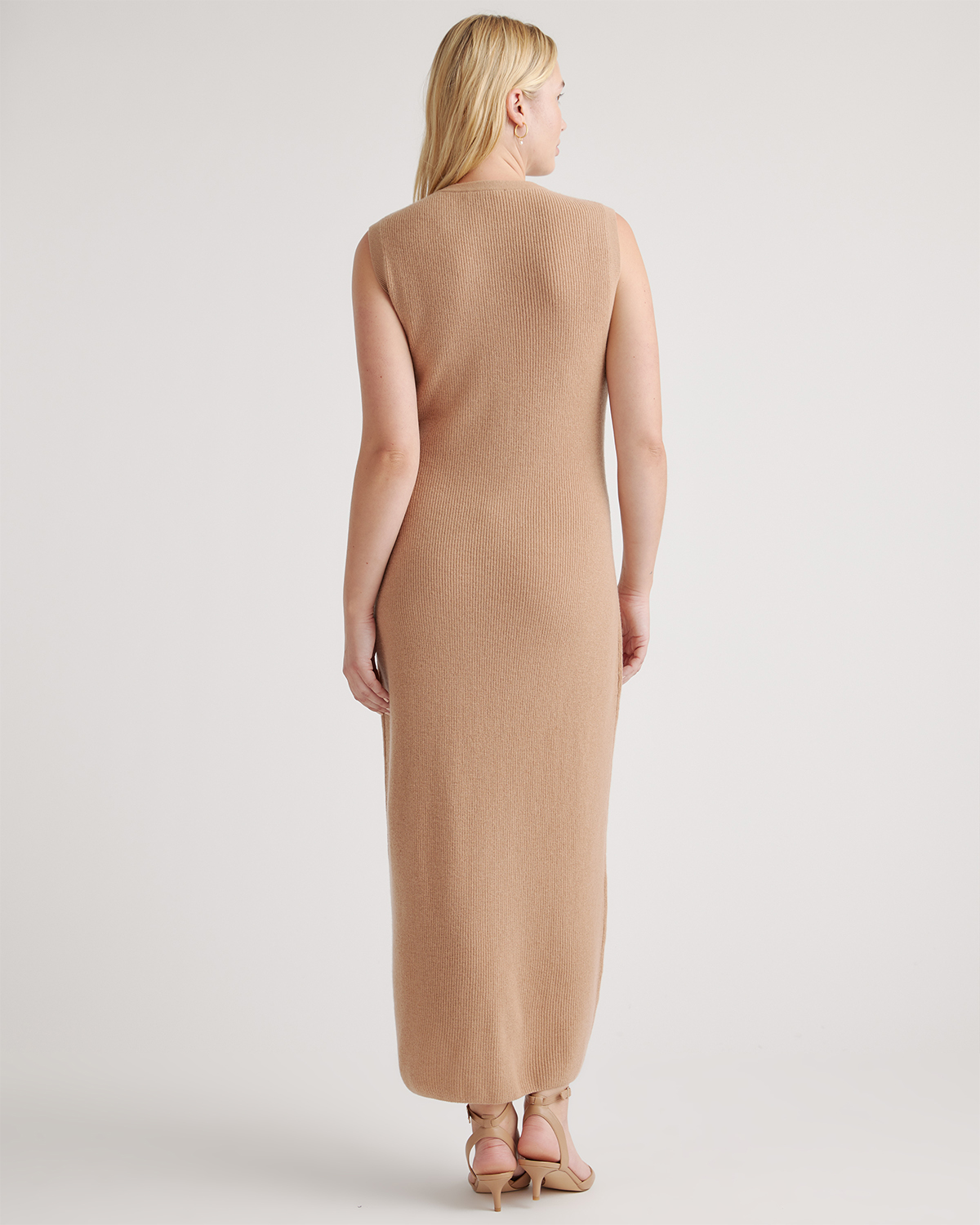 Mongolian Spring Cashmere Sleeveless Midi Sweater Dress — Image 11