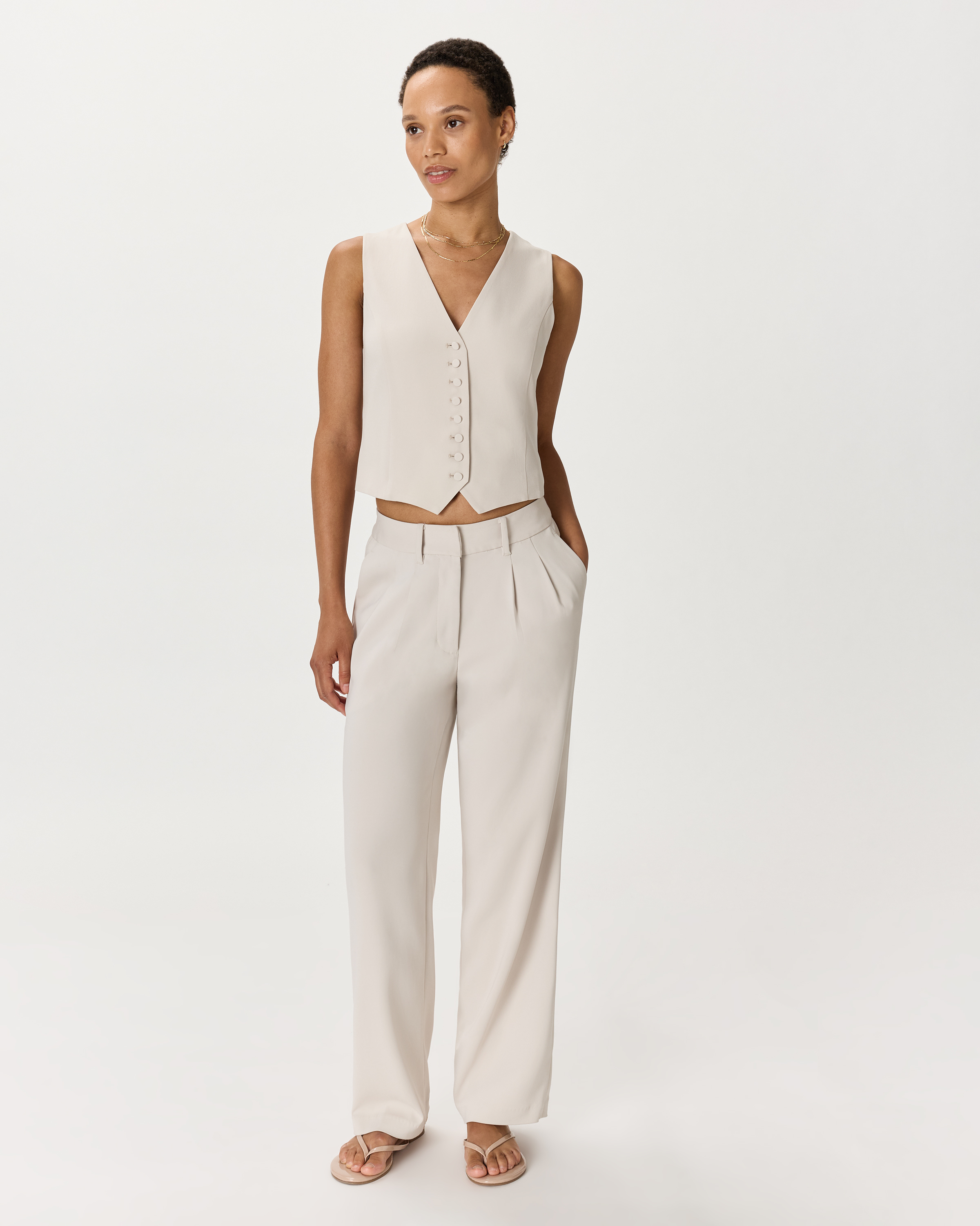 Fluid Crepe Vest — Image 16