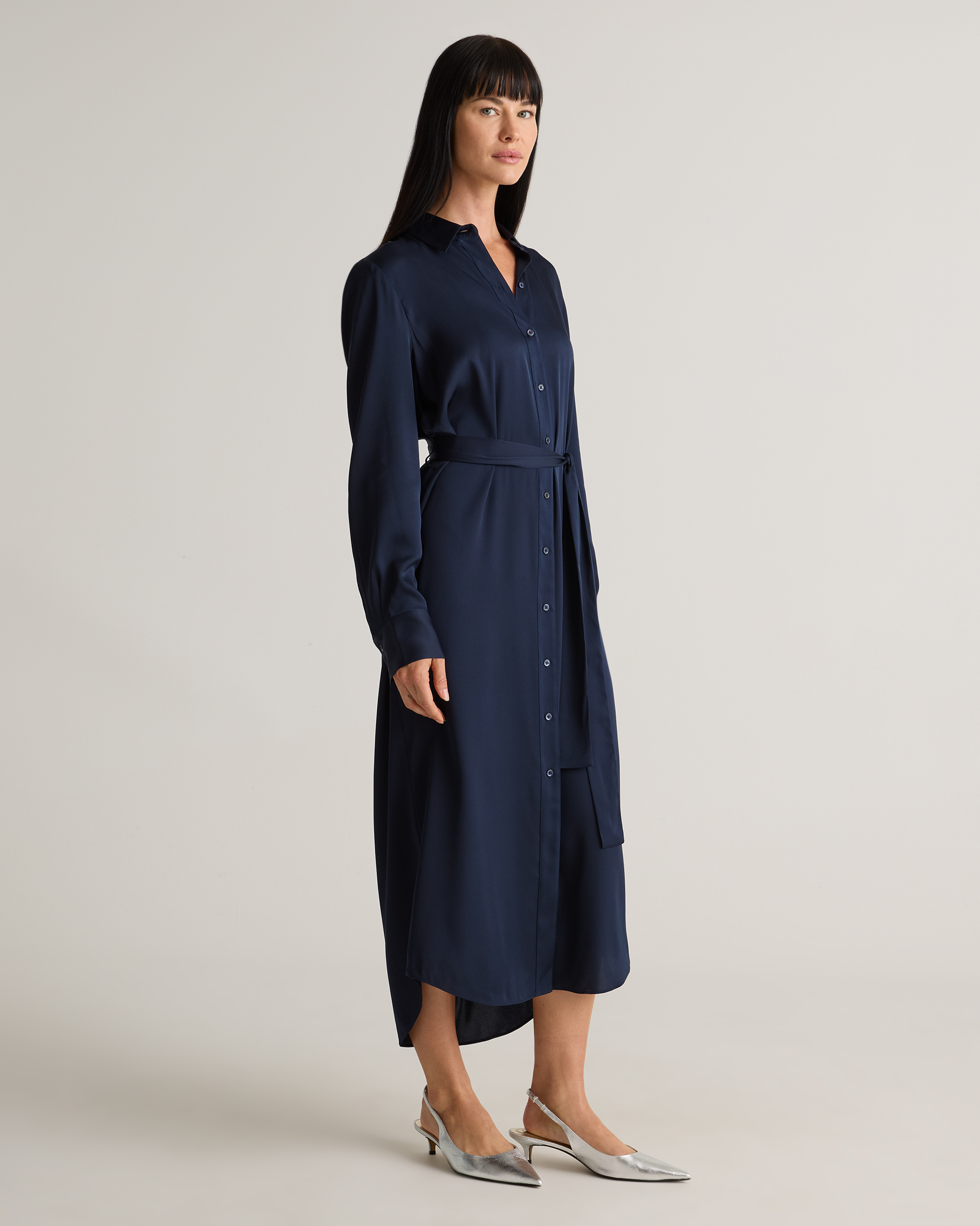 Washable Stretch Silk Maxi Shirt Dress — Image 24