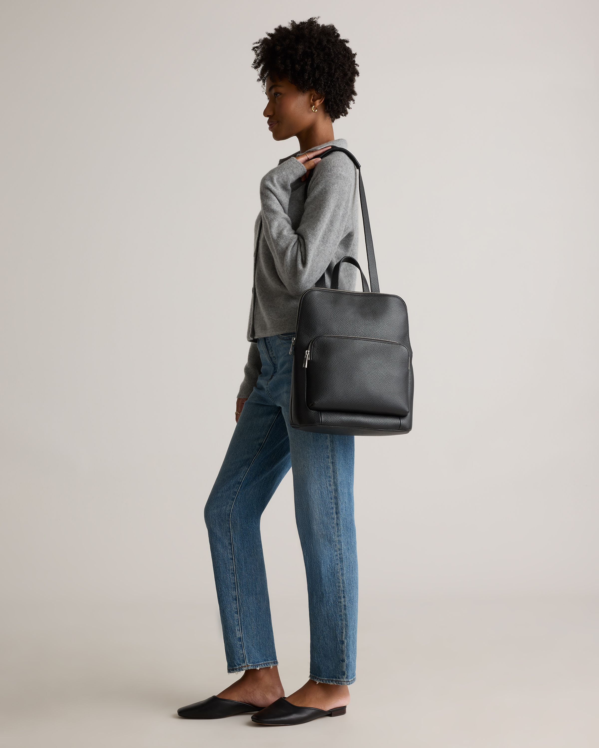 Italian Leather Convertible Backpack — Image 13