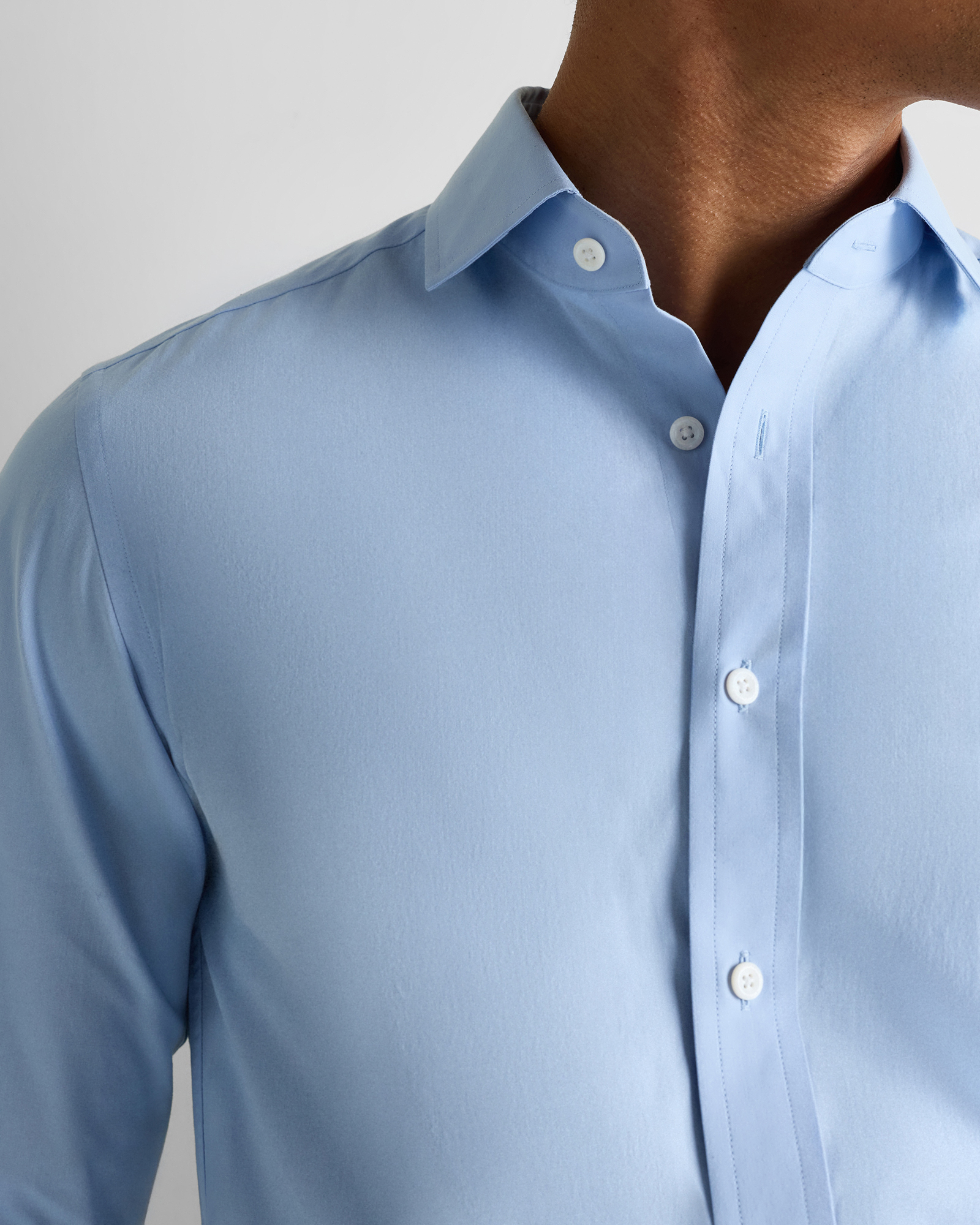 Organic Cotton Stretch Poplin Dress Shirt — Image 33