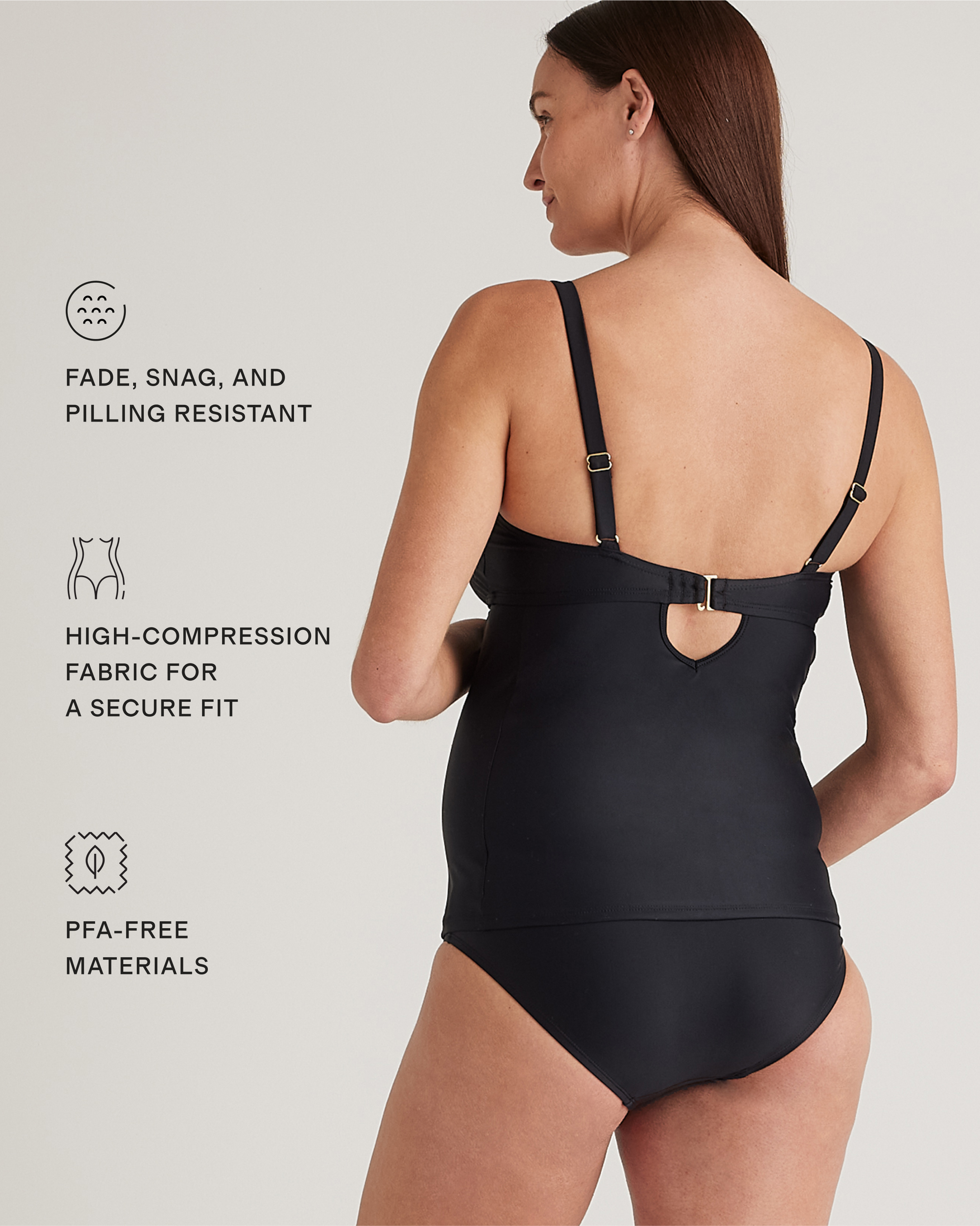 Italian Maternity Two-Piece Tankini Swimsuit — Image 5