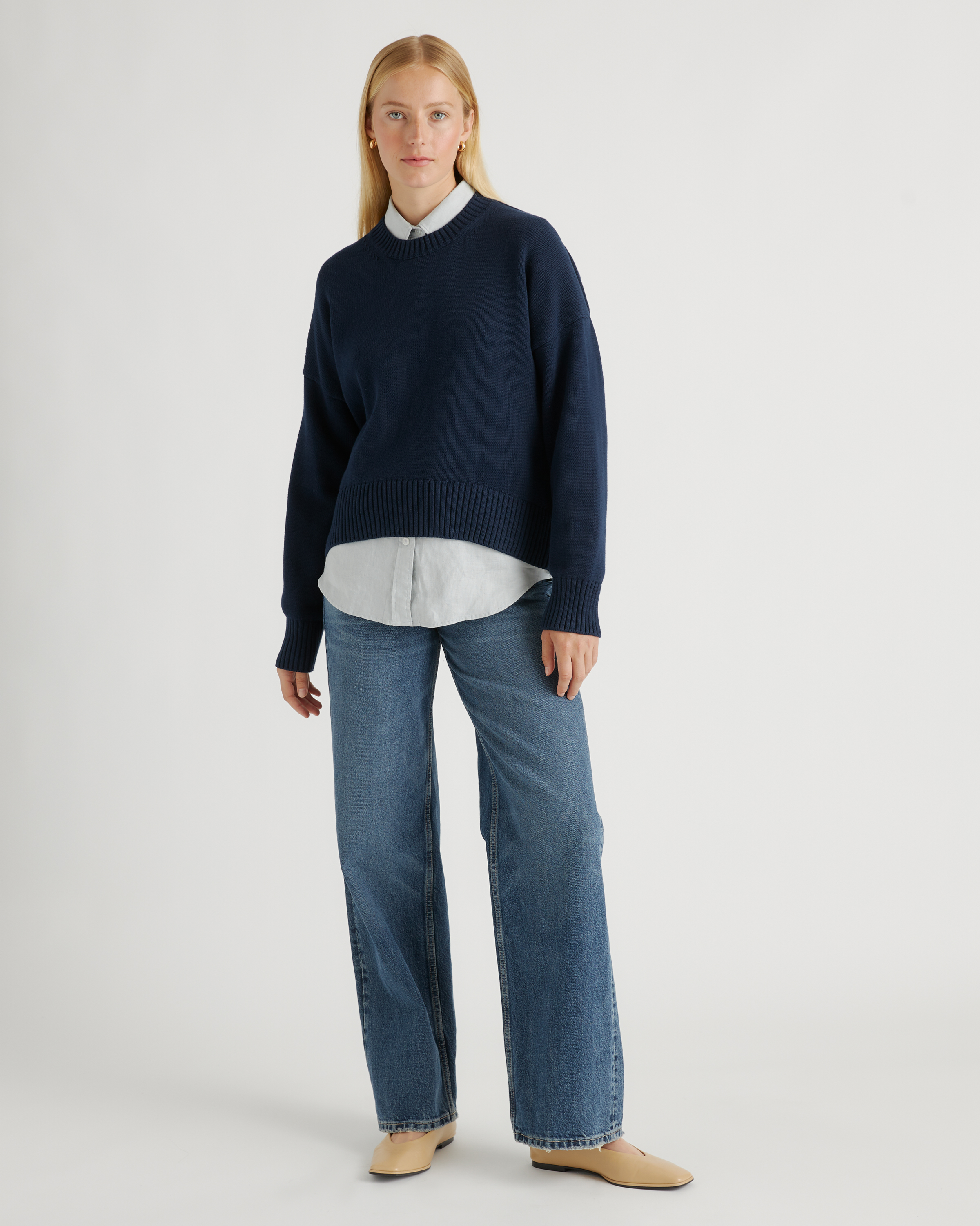 100% Organic Cotton Boyfriend Crew Sweater — Image 23