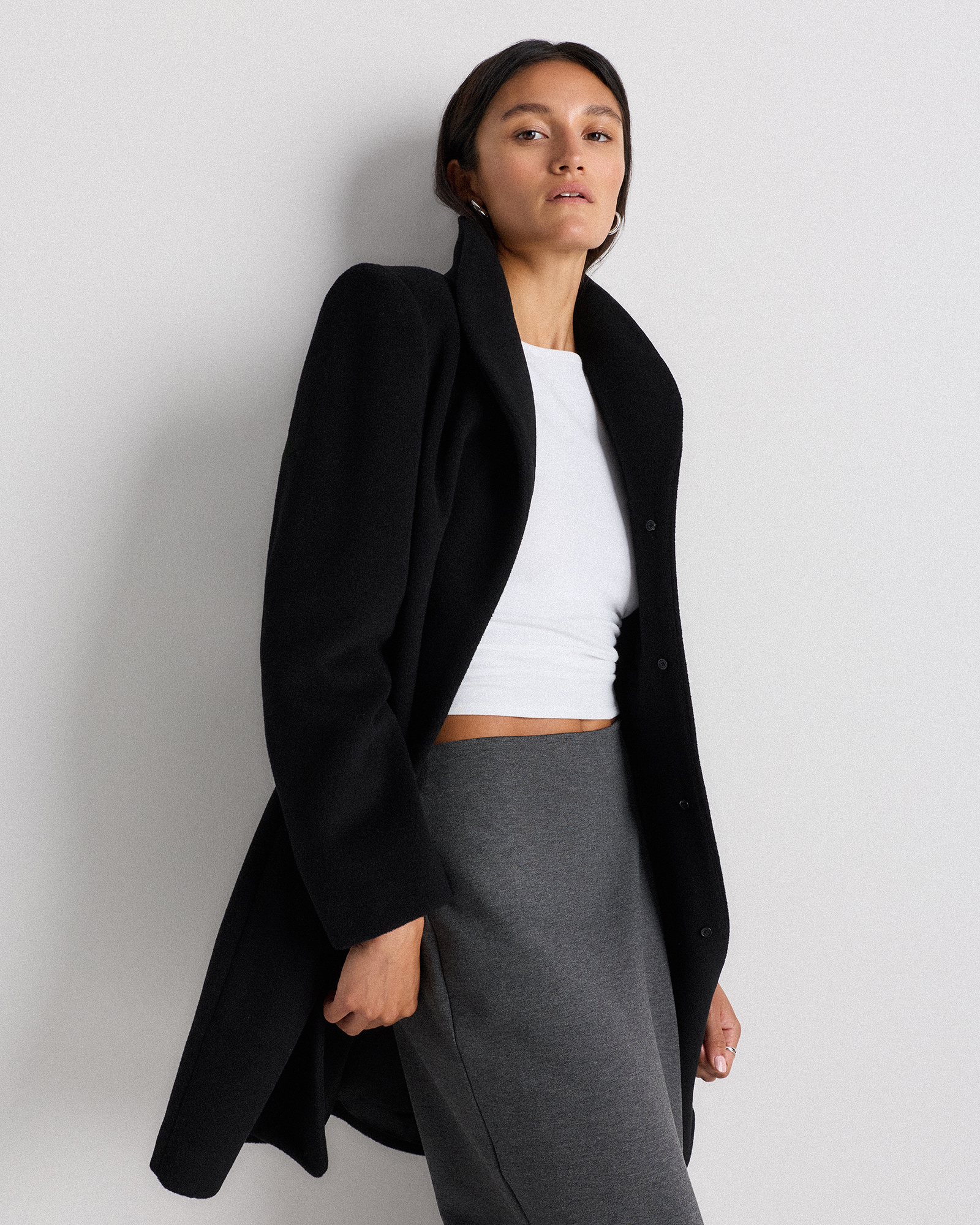 Wool Cashmere Cocoon Coat — Image 23