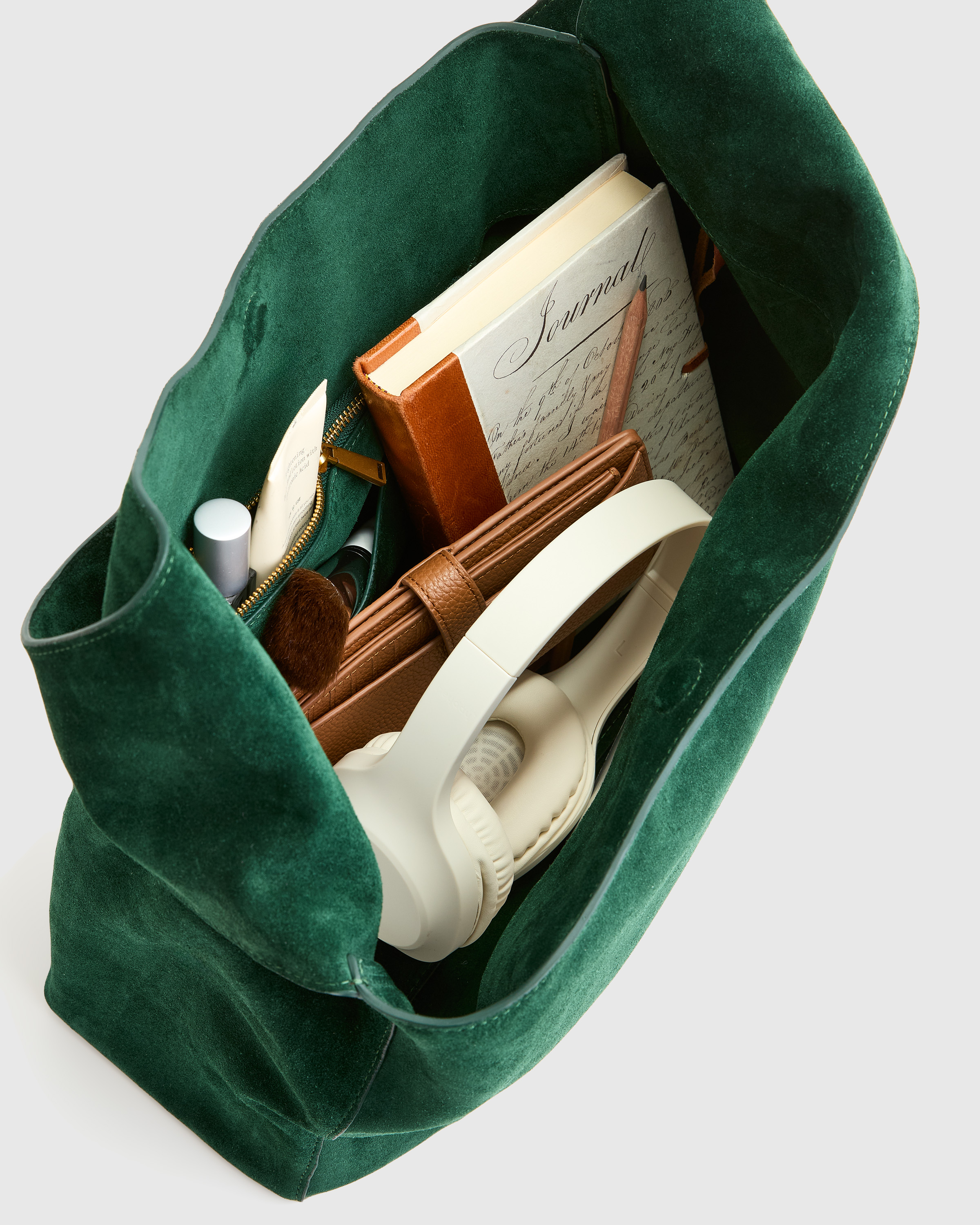 Italian Suede Slouchy Shoulder Bag — Image 12