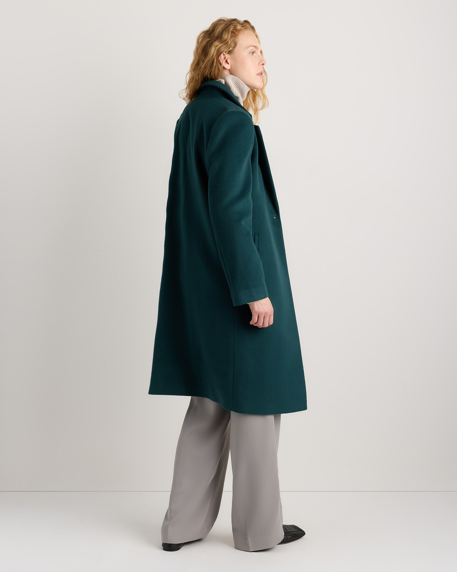 Wool Cashmere Classic Single-Breasted Coat — Image 43