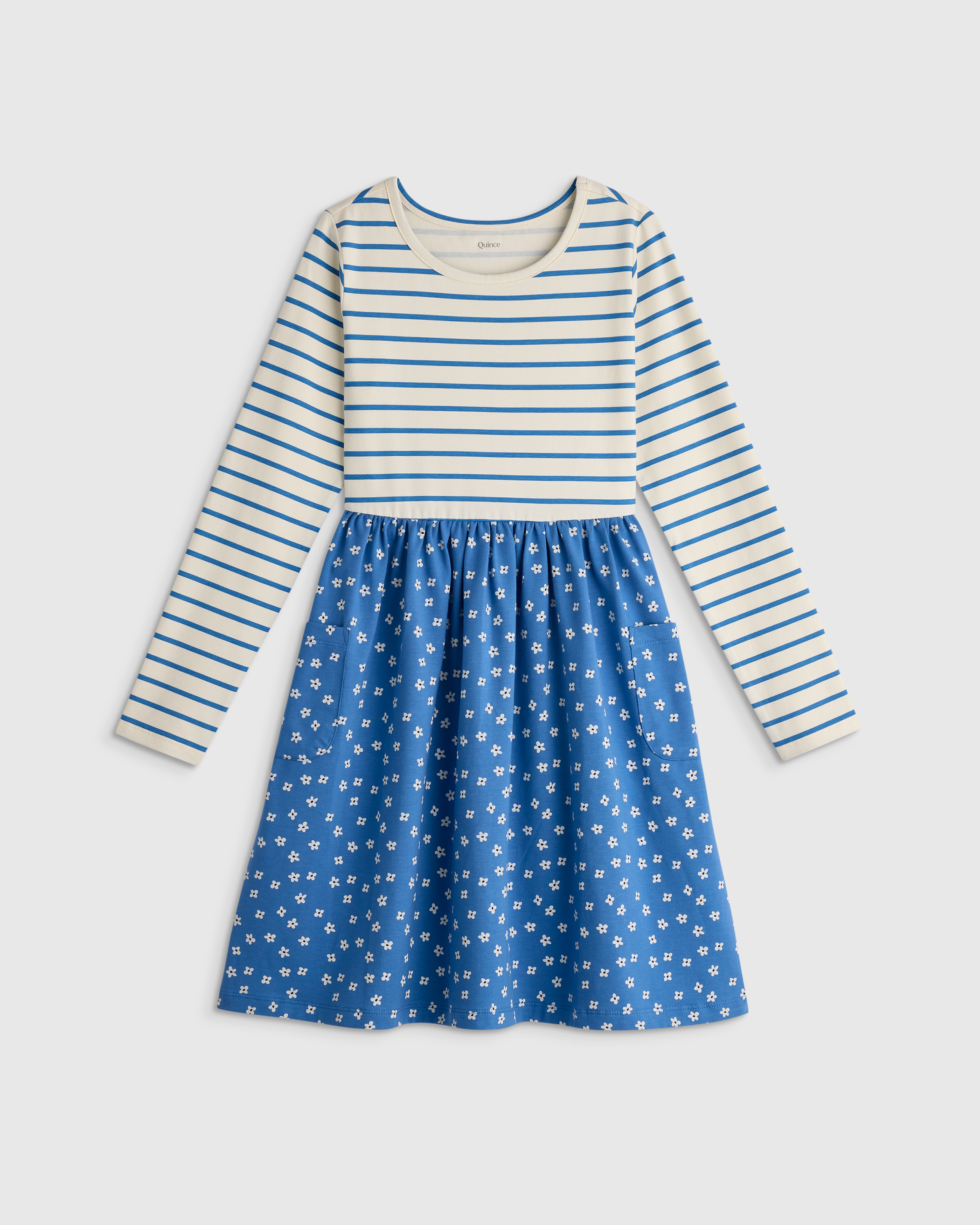 Organic Cotton Long Sleeve Fit and Flare Pocket Dress — Image 15