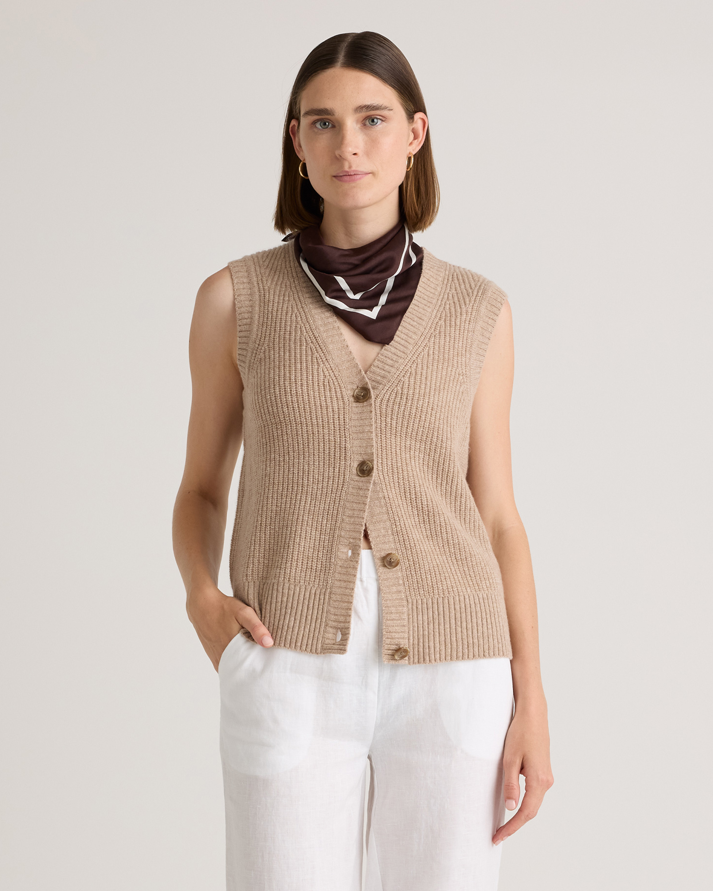 Mongolian Cashmere Fisherman Sweater Vest — Image 13