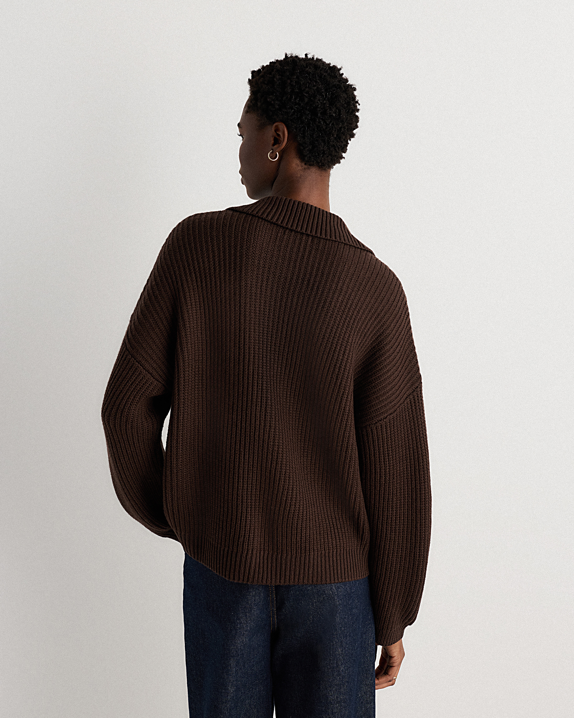 Australian Merino Wool Collared Cable Cardigan — Image 4
