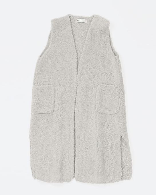 Evam Eva Boa Long Vest Antique White