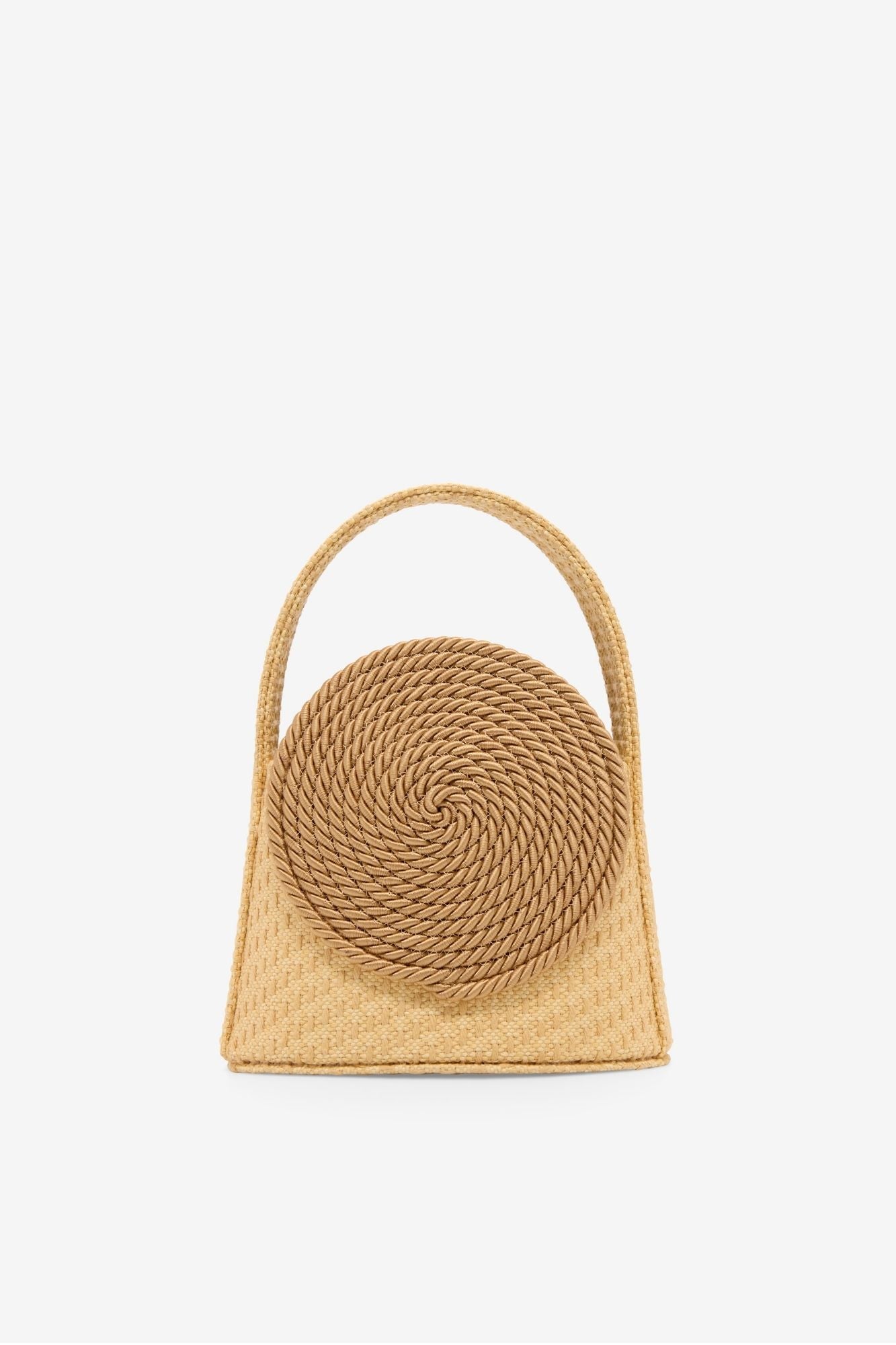 Straw bag with passementerie details - Beige