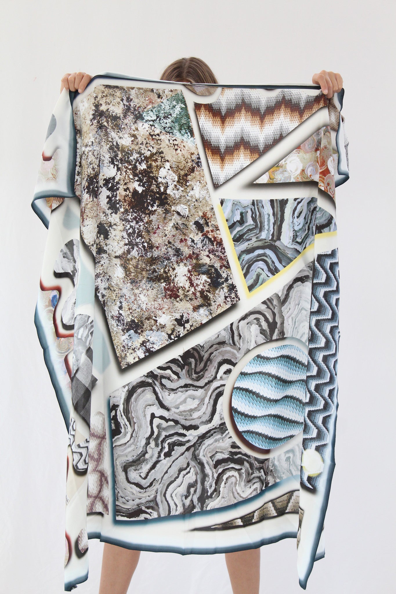 Hui Hui Painted Silk Scarf 217