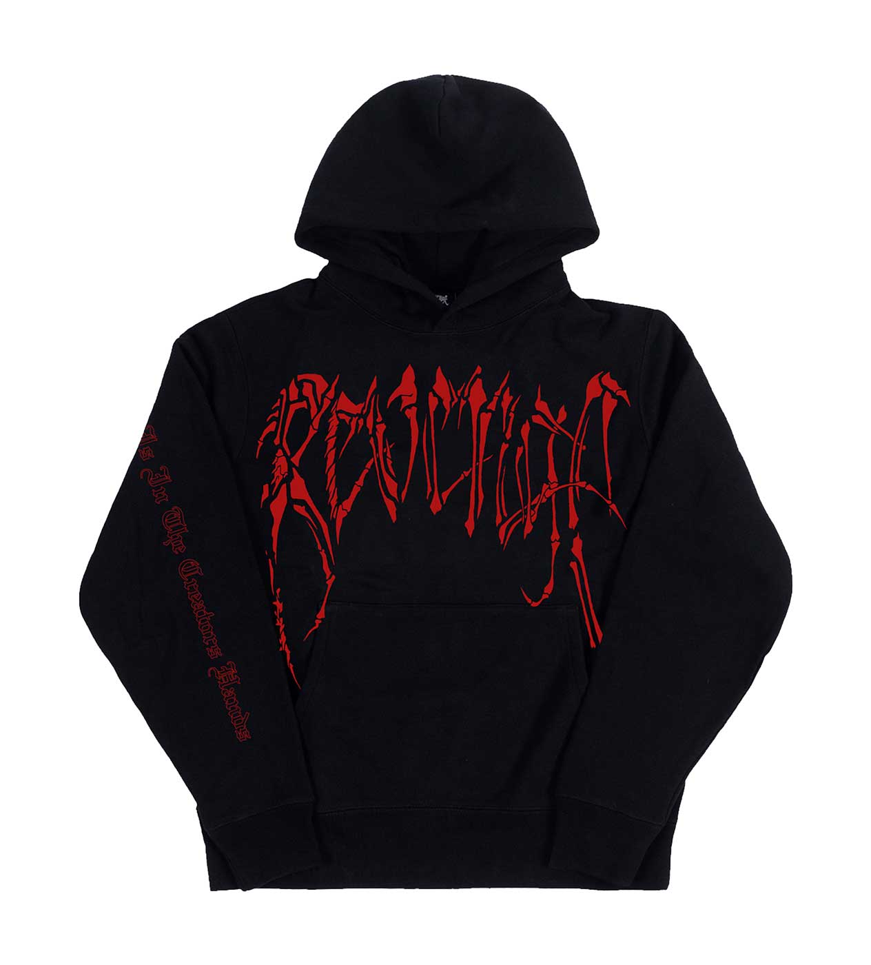RED BONES HOODIE BLACK
