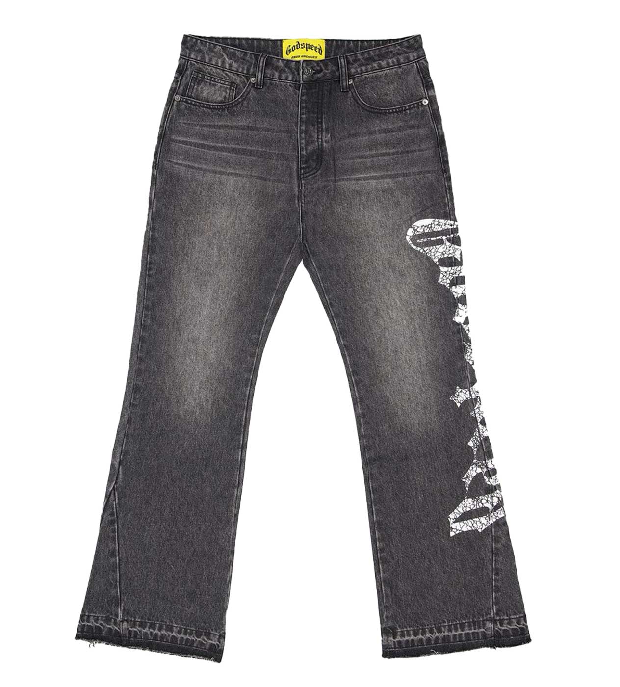 OG Logo Flared Denim Grey Wash