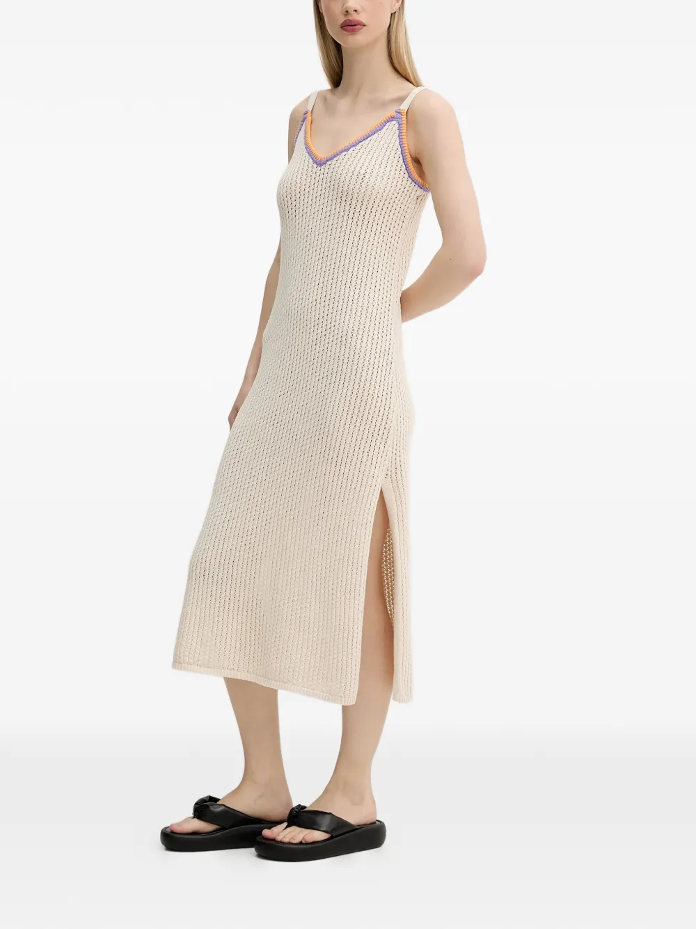 Cala Vadella open-knit side-slit midi dress — Image 4